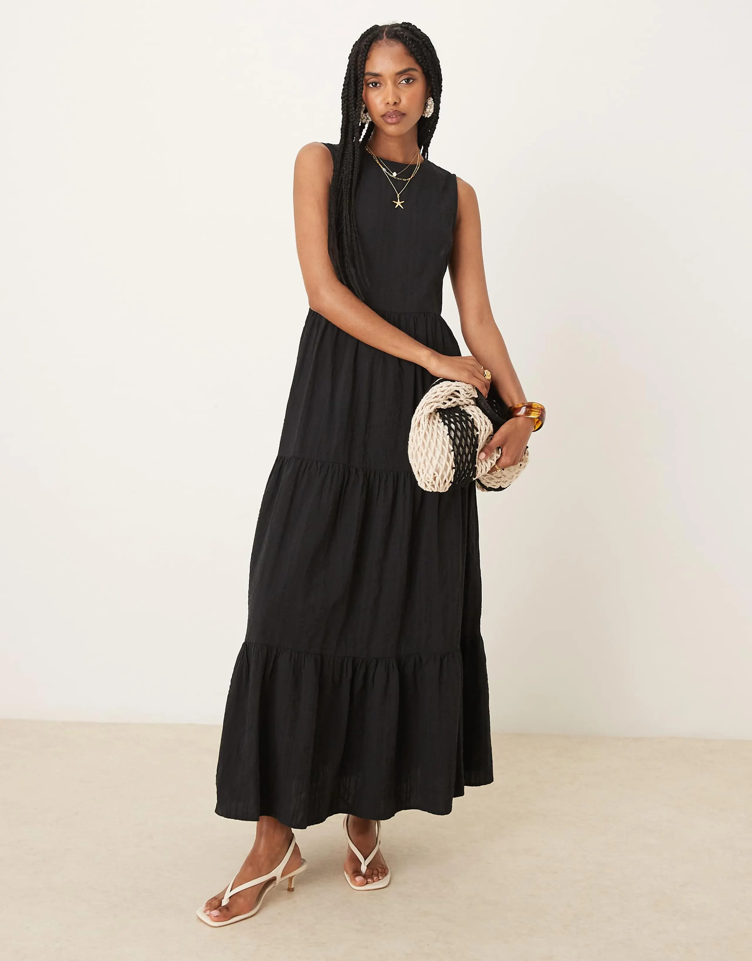 Nobody's Child Astrid midi dress in black