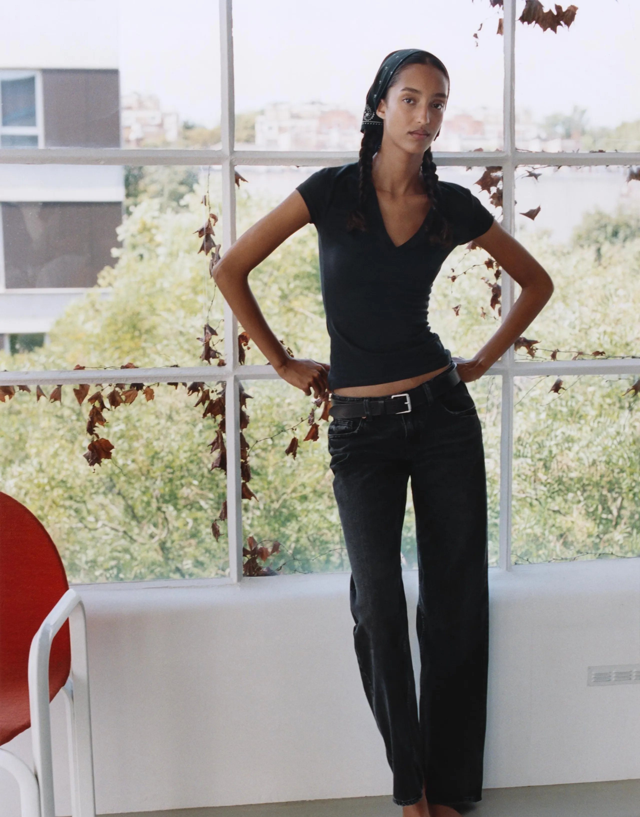 TRF LOW-RISE WIDE-LEG JEANS
