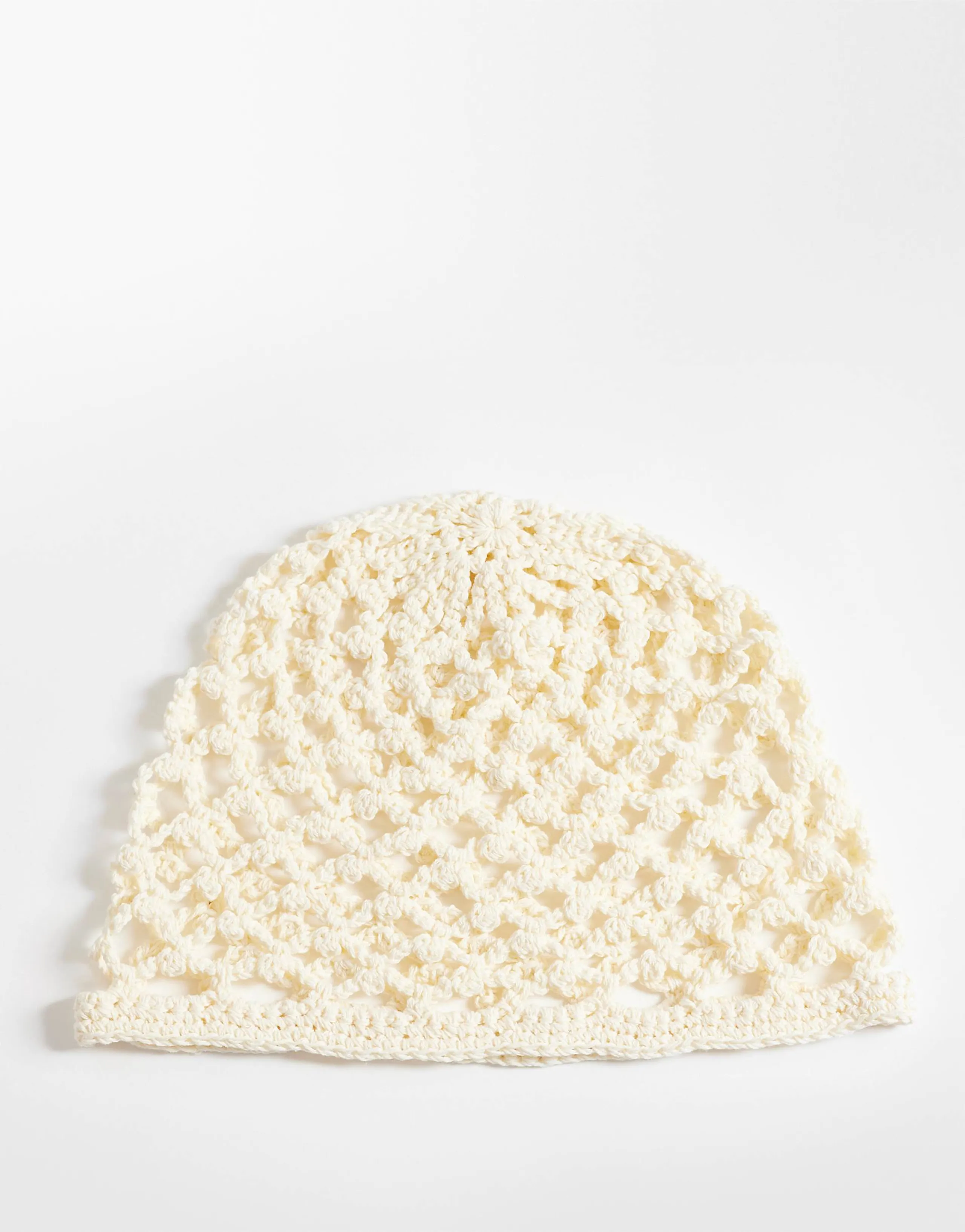JJXX crochet skull cap in cream