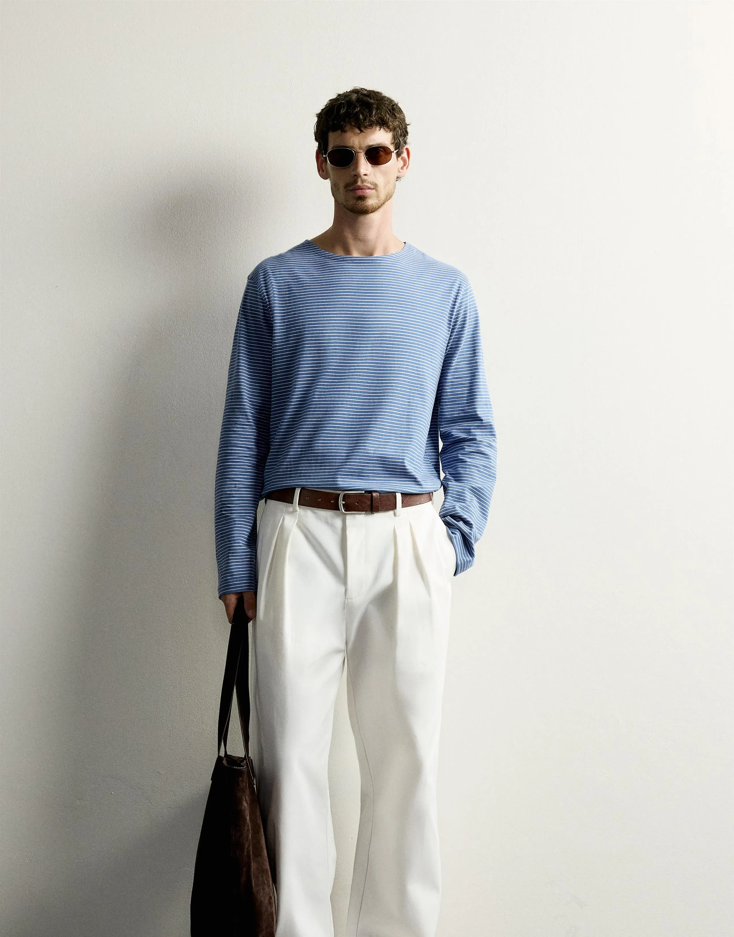 STRIPED JACQUARD T-SHIRT
