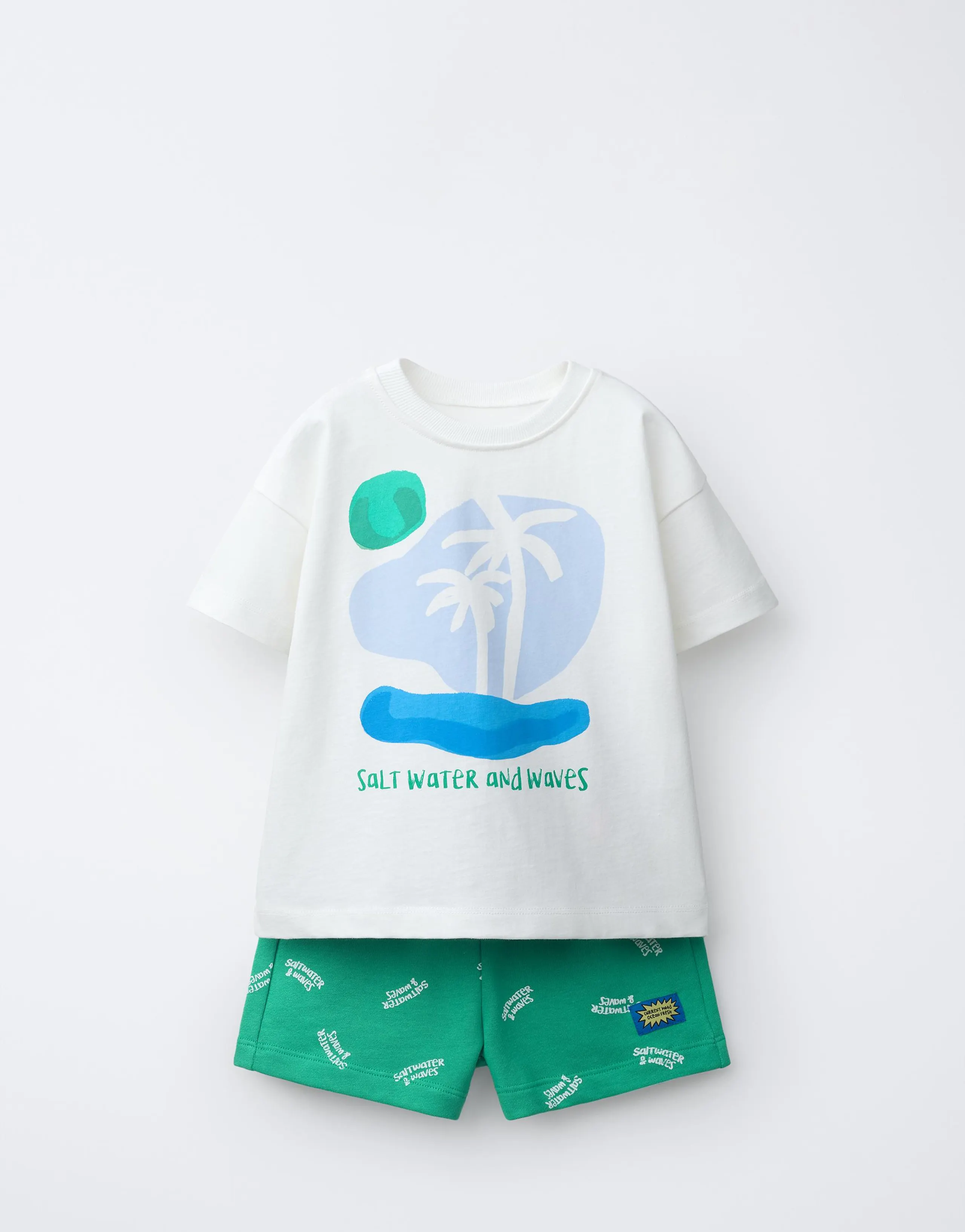1.5-6 YEARS / PALM TREE PRINT PYJAMAS