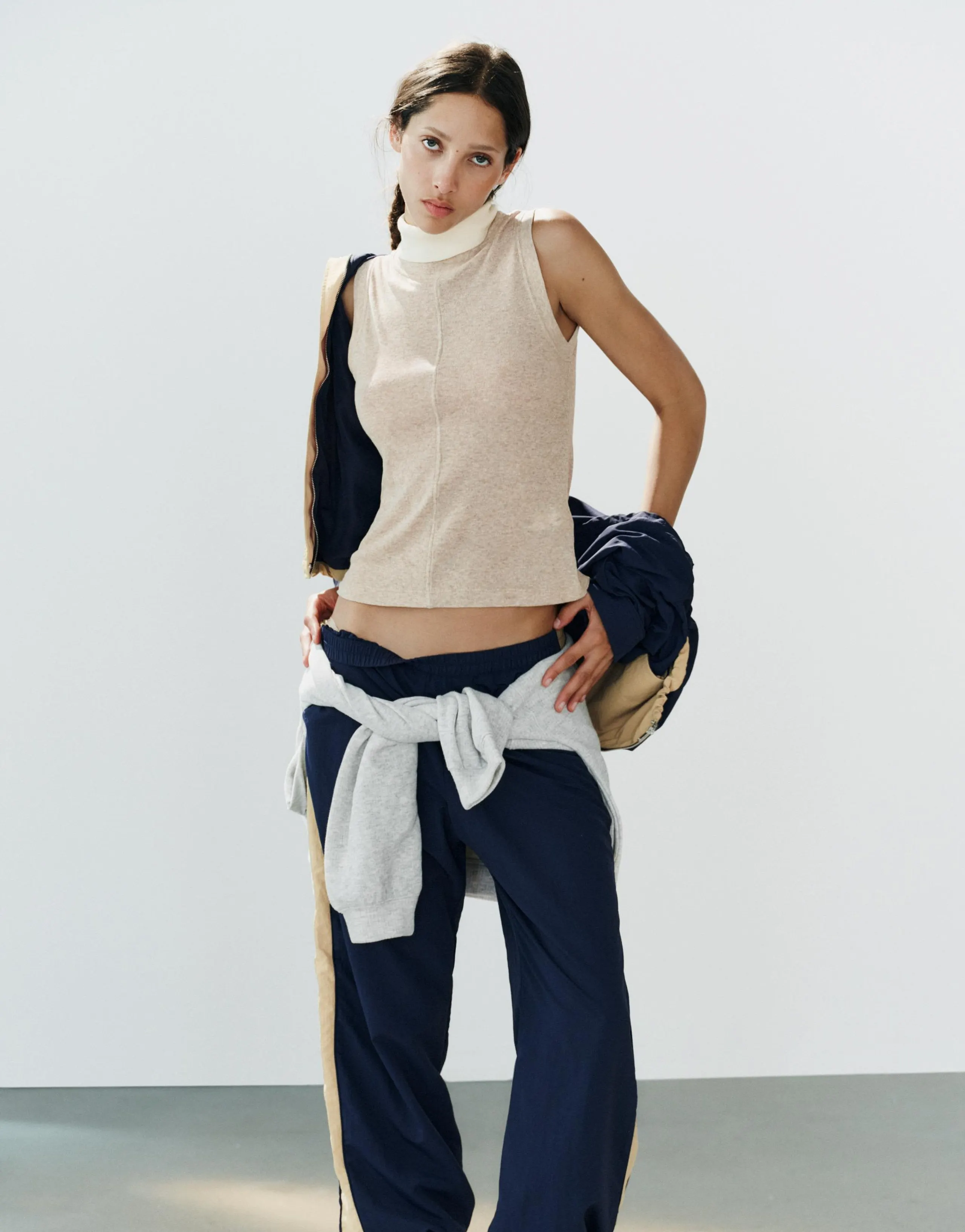 COMBINED HIGH NECK T-SHIRT