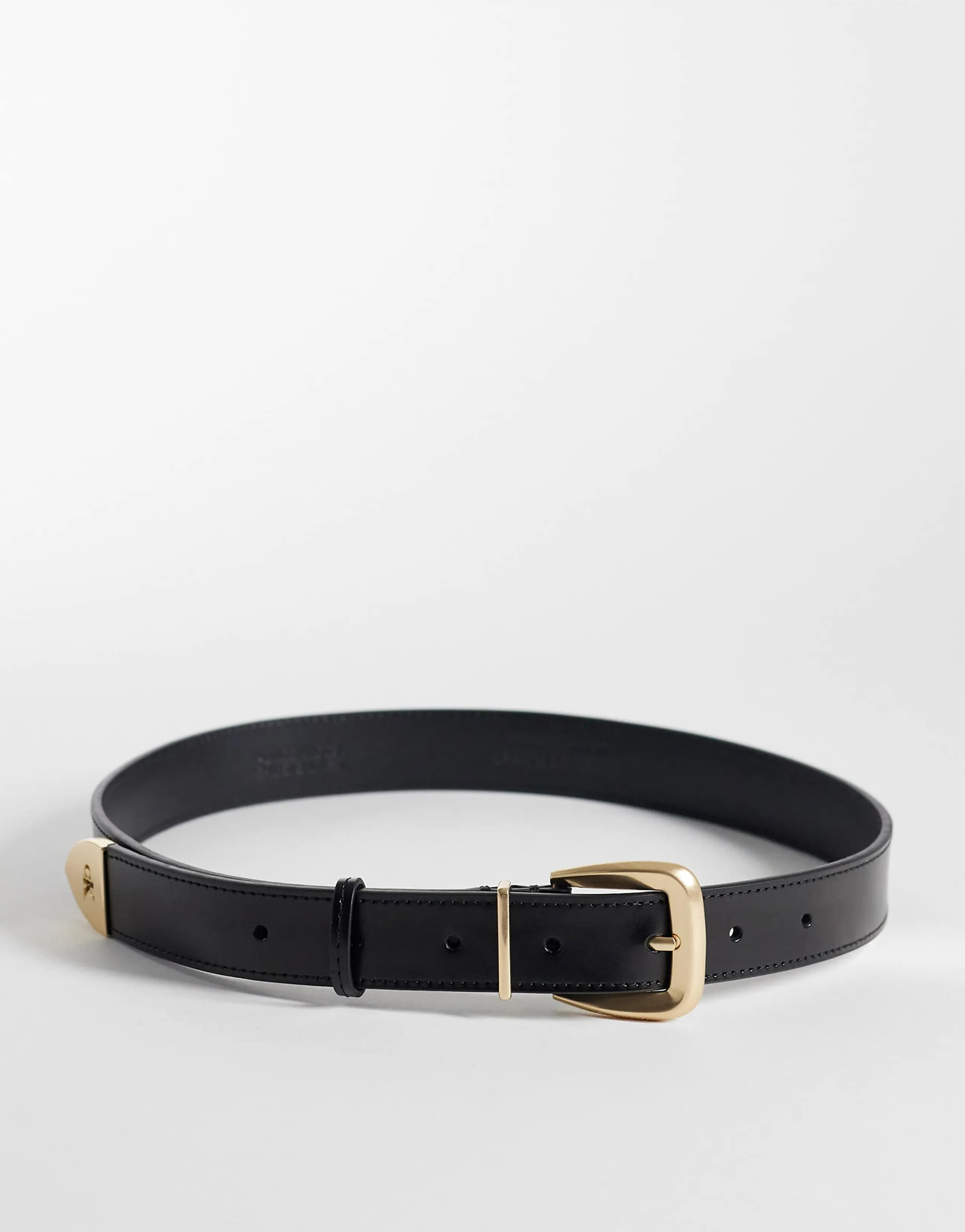 Calvin Klein belt with gold-tone tip 30mm in black