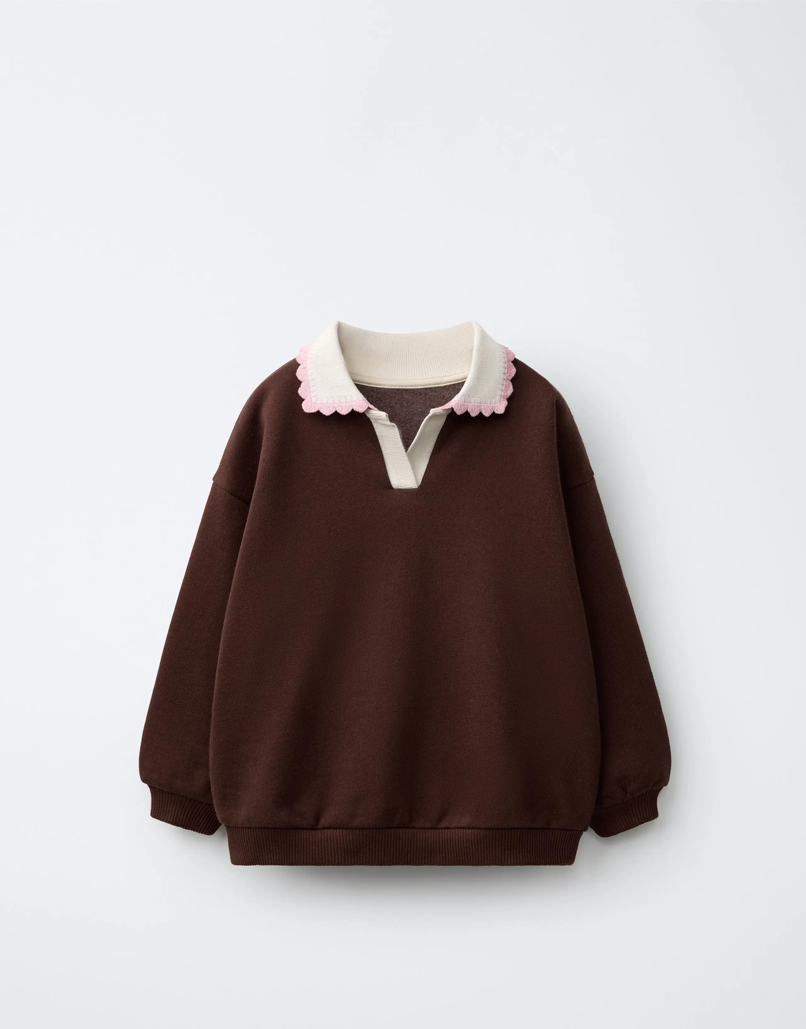 EMBROIDERED POLO SWEATSHIRT