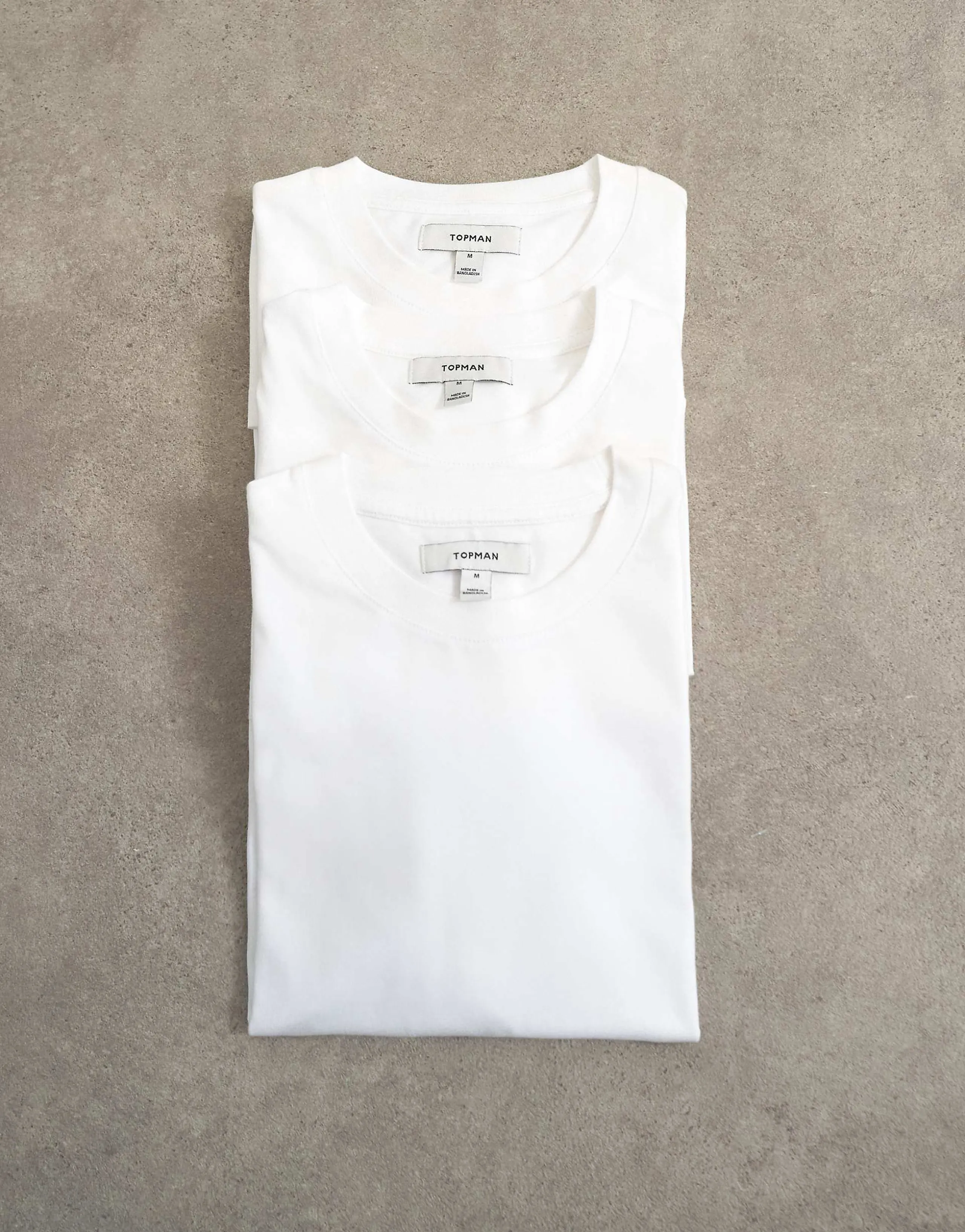 Topman 3 pack classic fit T-shirt in white