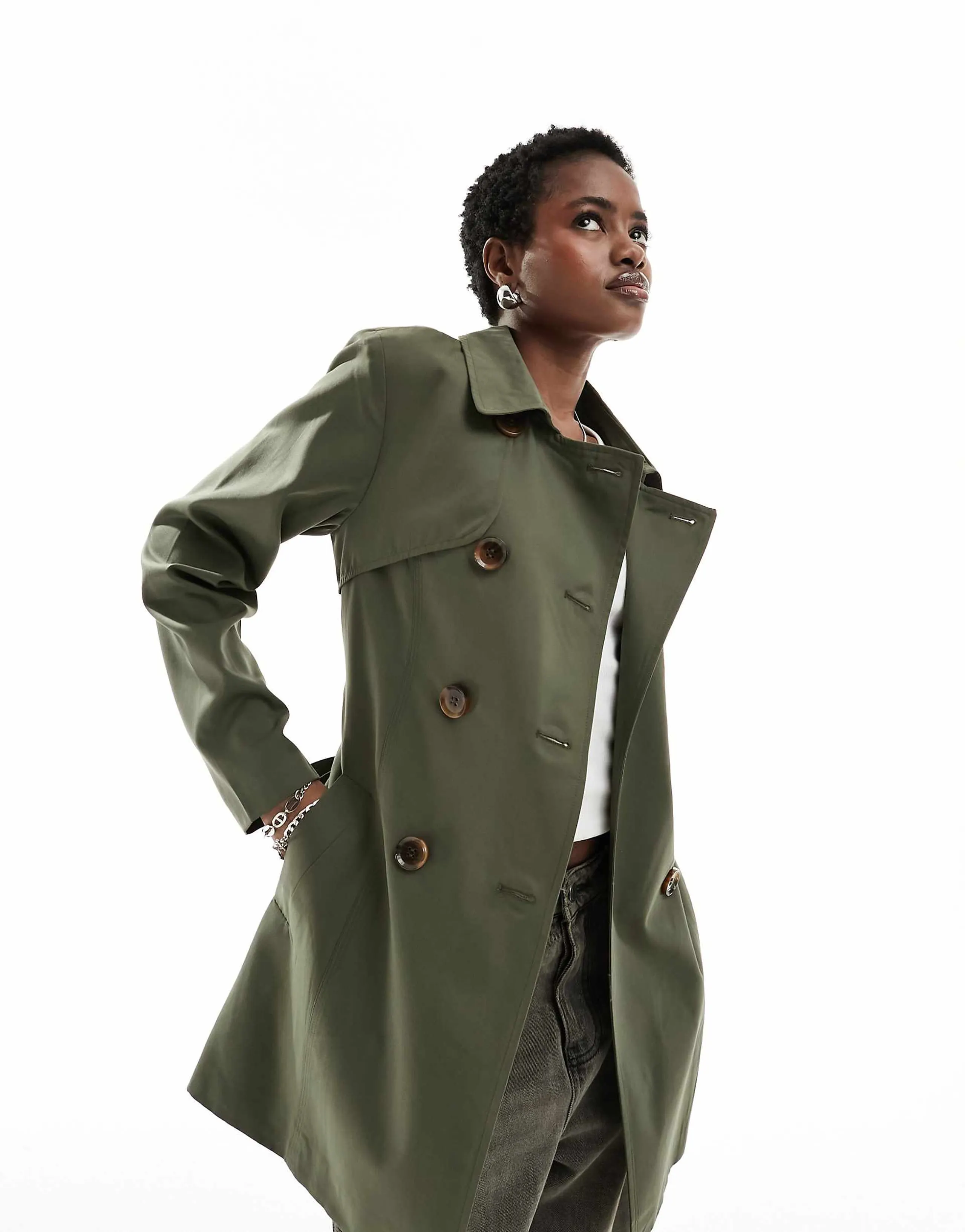 ONLY trench coat in khaki 