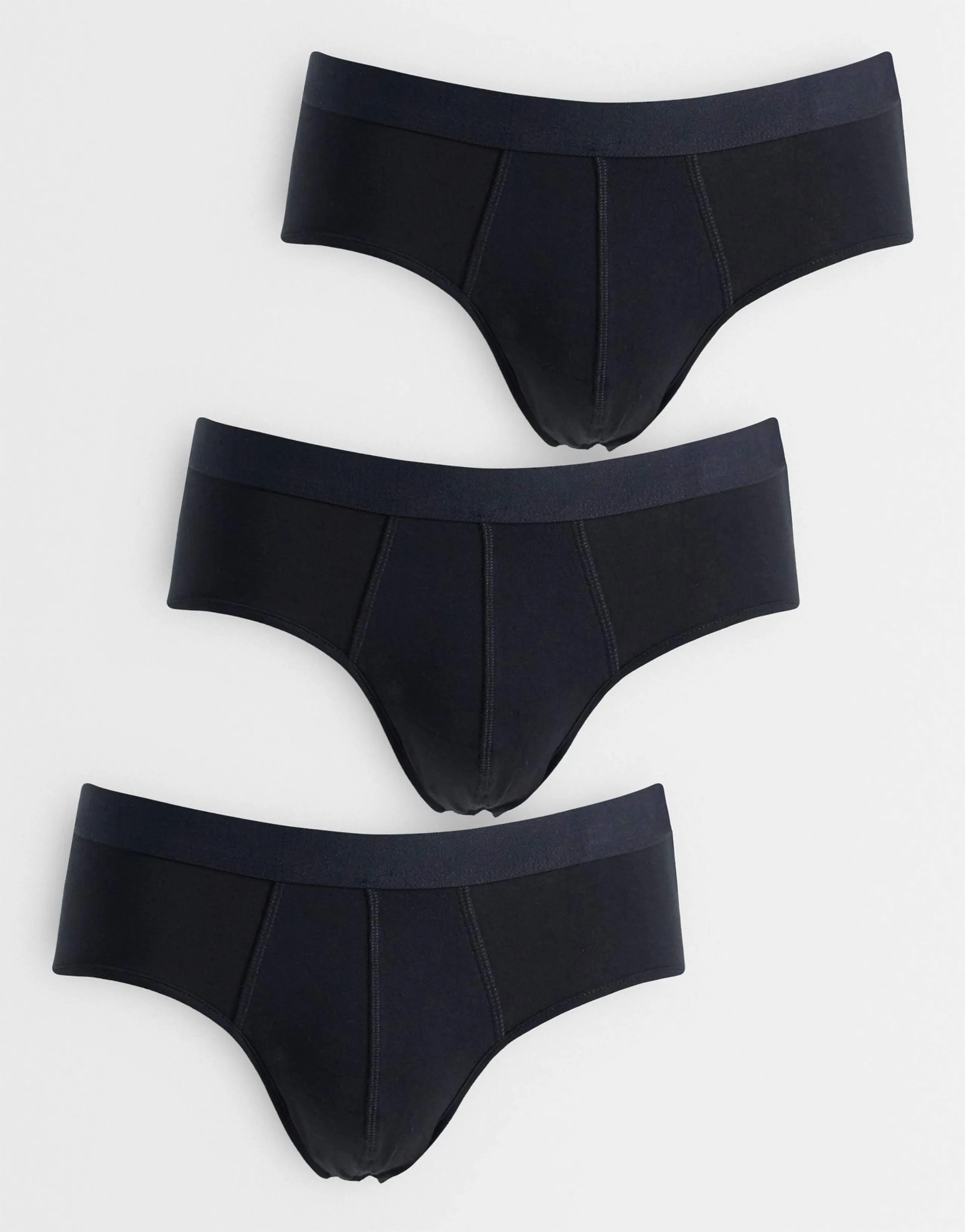 ASOS DESIGN 3-pack briefs in black