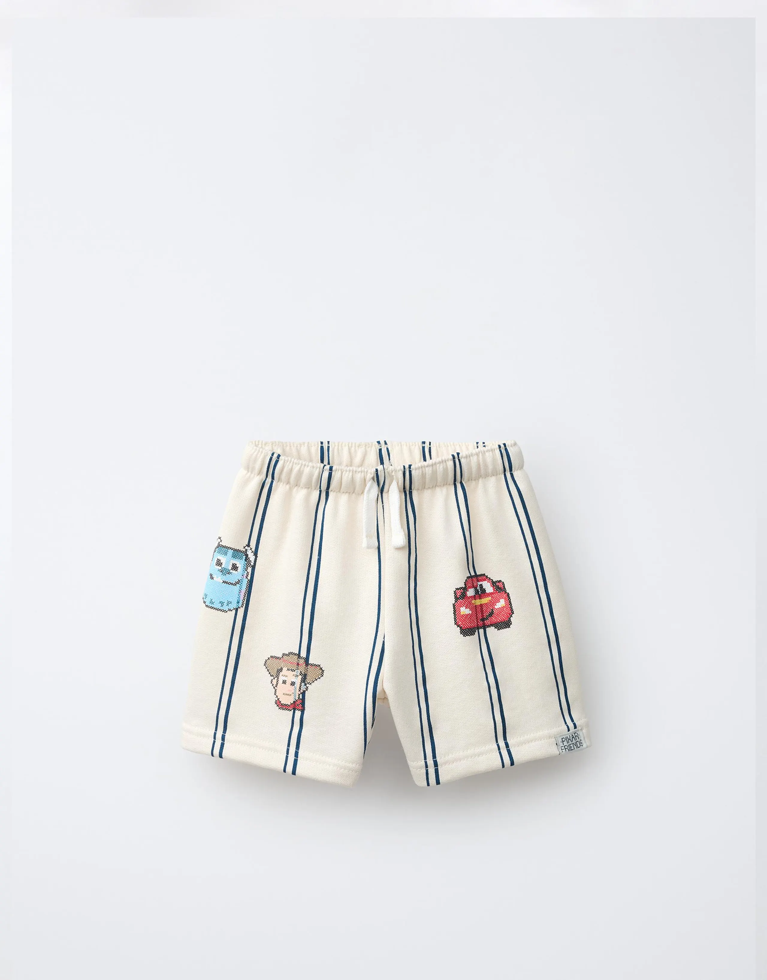 TOY STORY © DISNEY/PIXAR STRIPED EMBROIDERED BERMUDA SHORTS