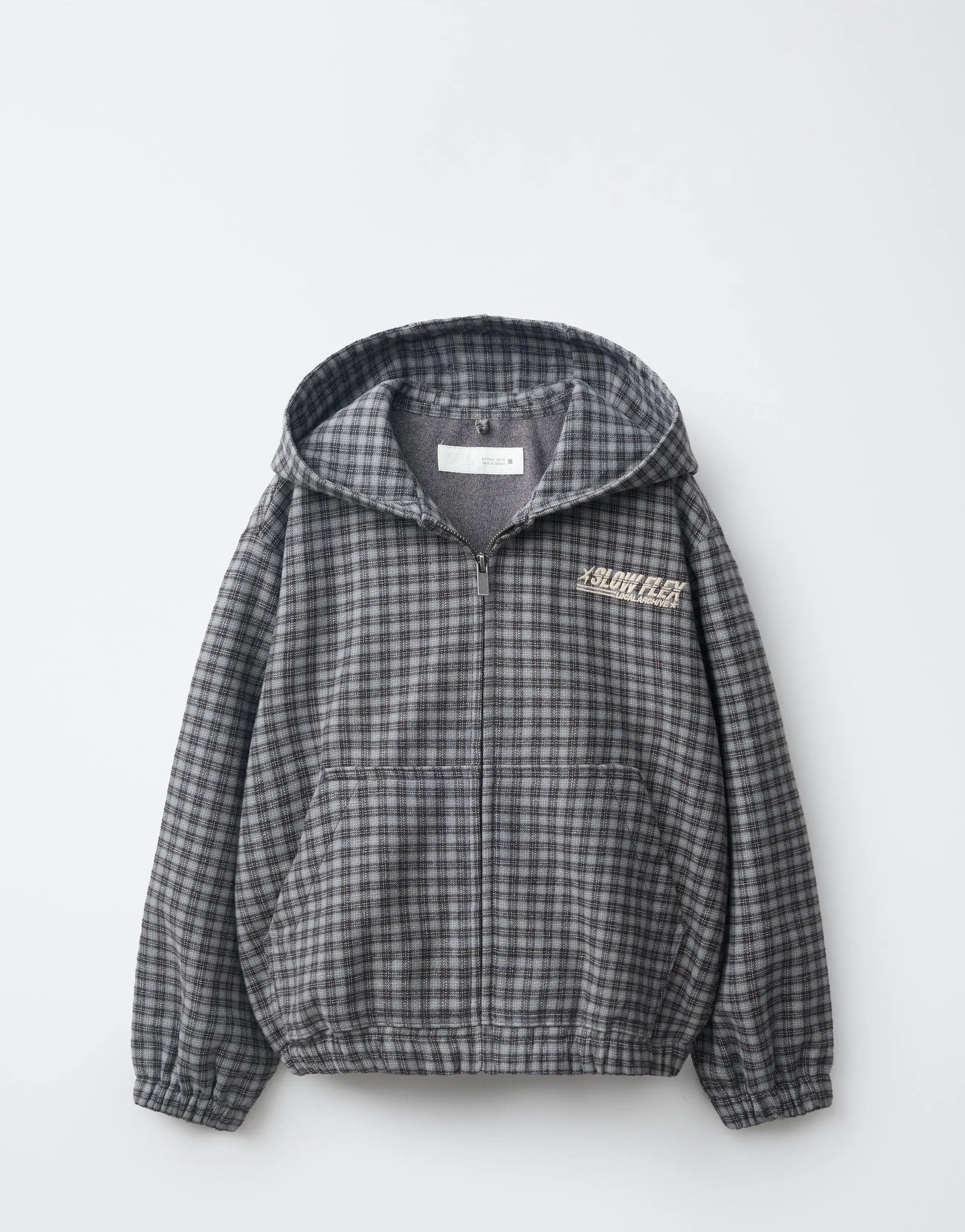 CHECKS HOODIE OVERSHIRT