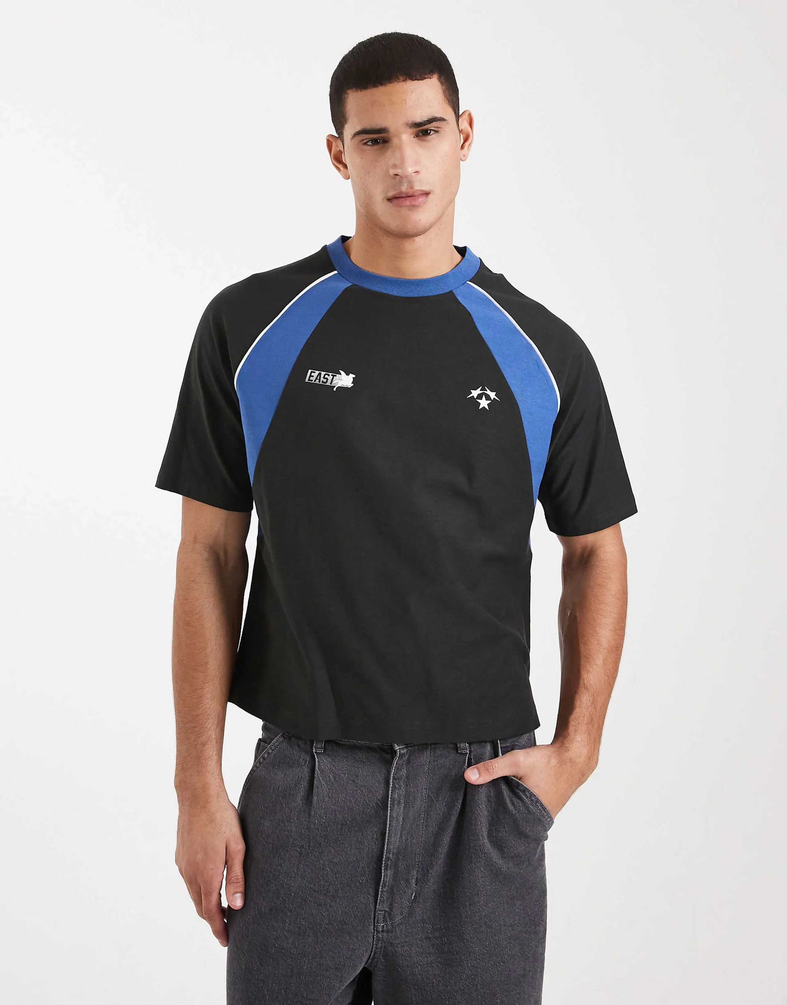 Cotton On boxy oversized graphic T-shirt in washed black