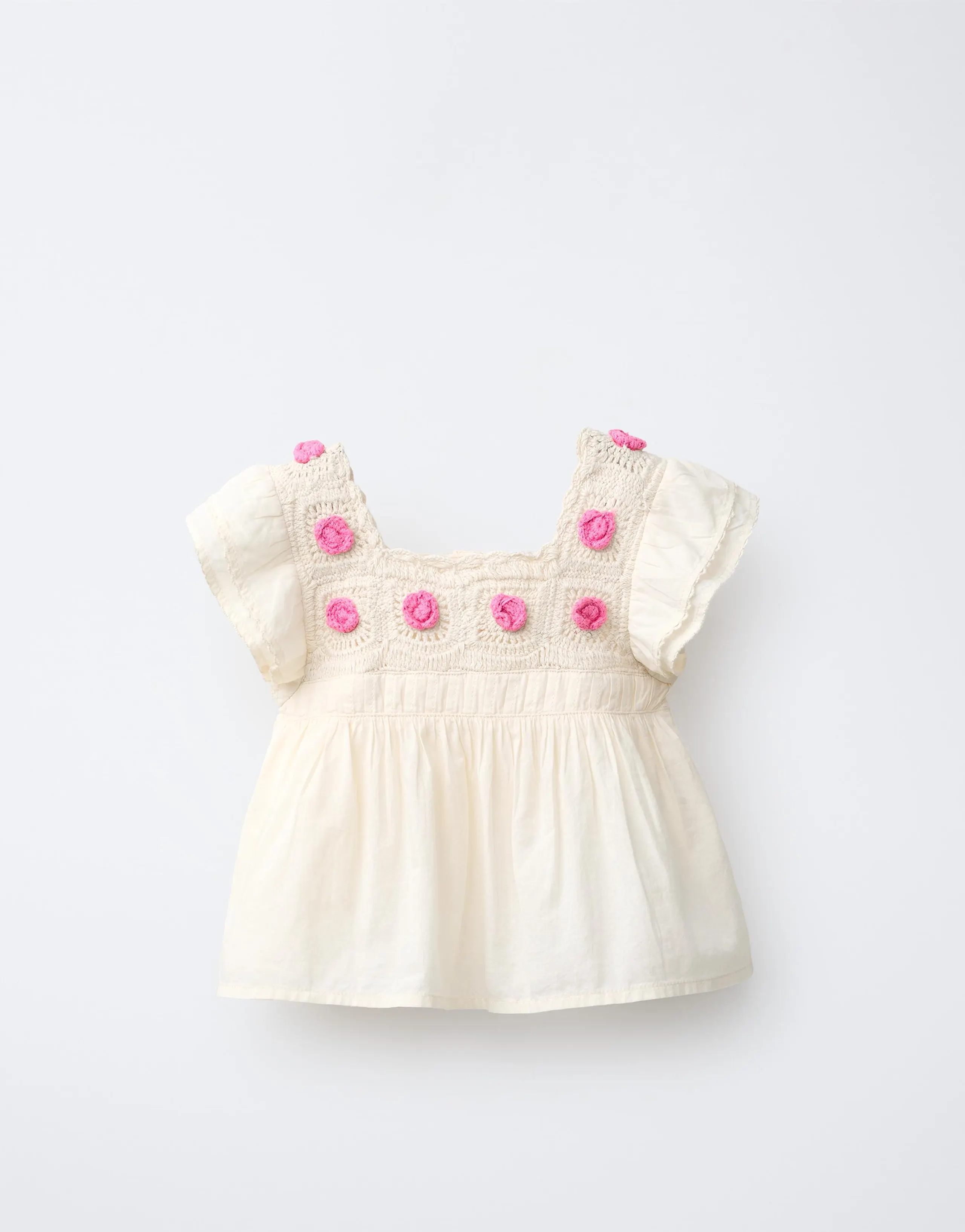 COMBINED KNIT CROCHET TOP
