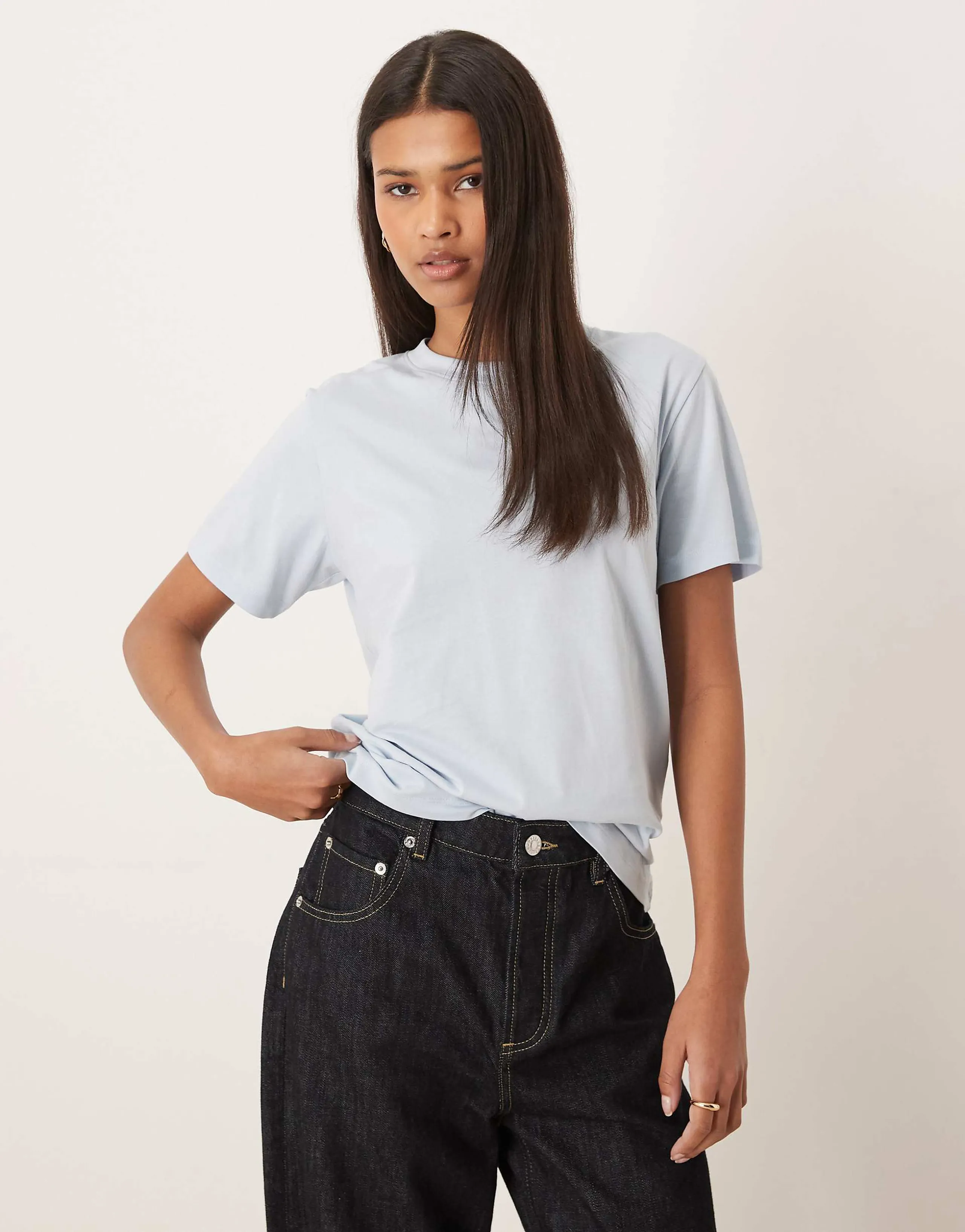 JJXX crew neck t-shirt in light blue