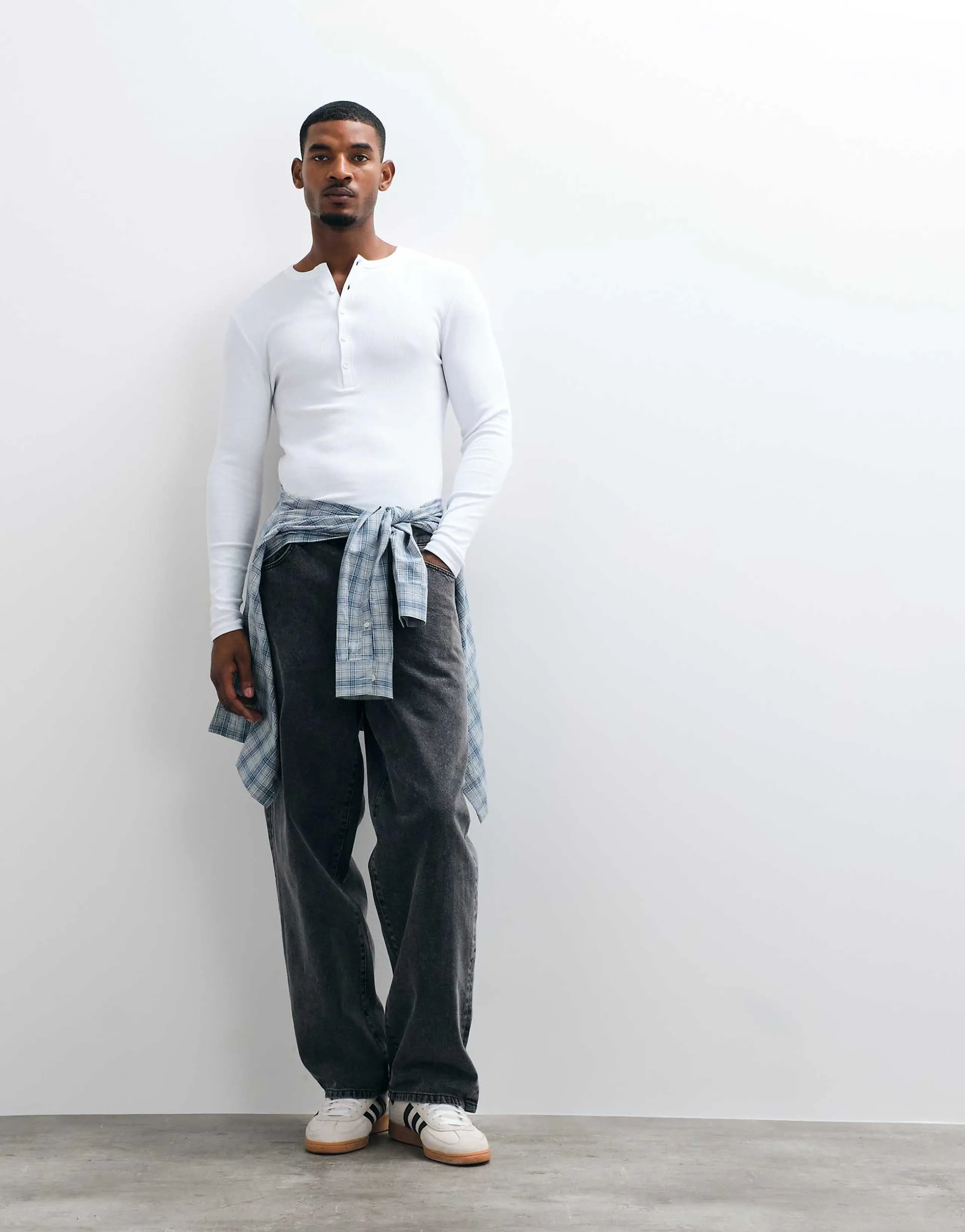 ASOS DESIGN baggy jeans in washed black