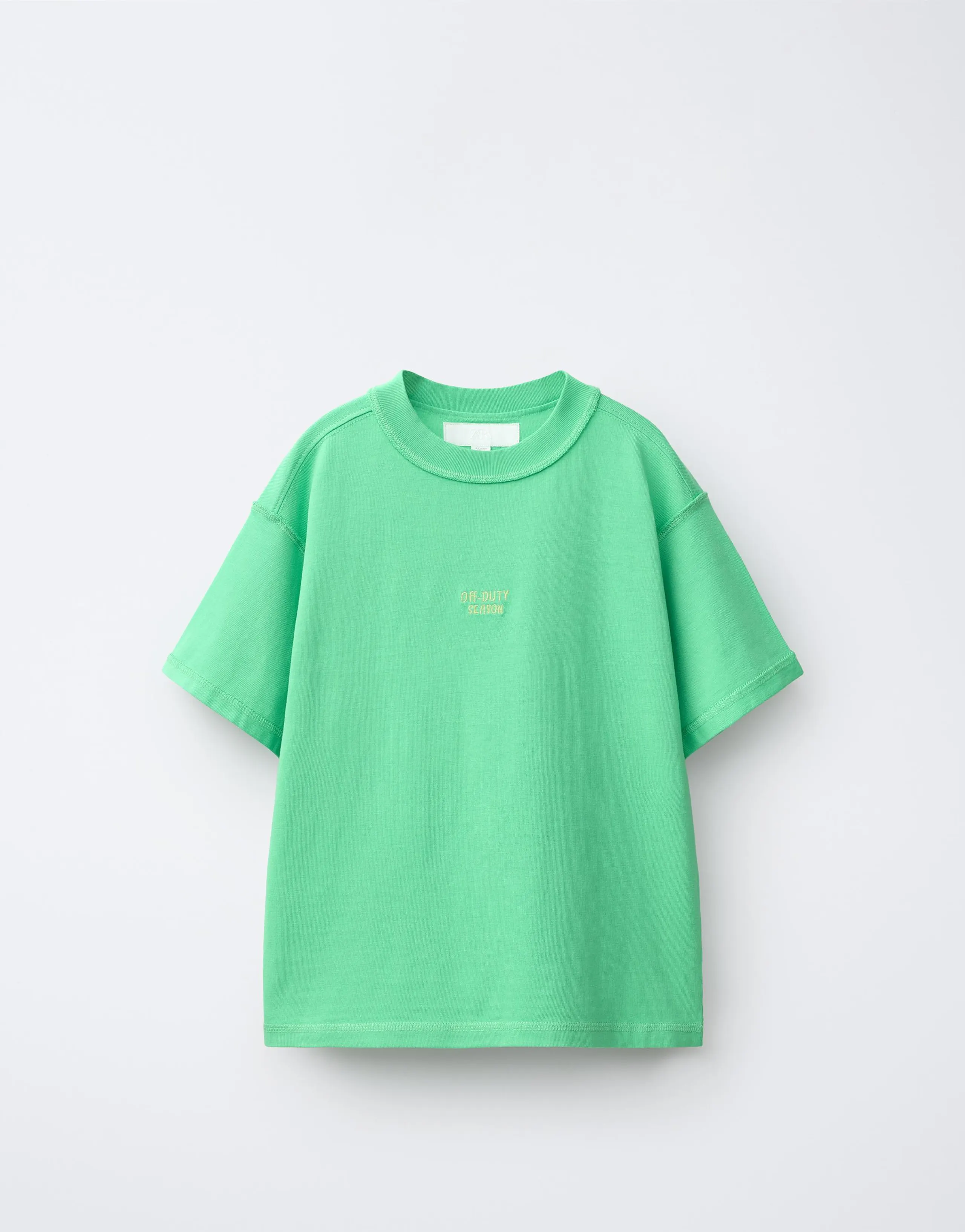 HEAVYWEIGHT EMBROIDERED SLOGAN T-SHIRT