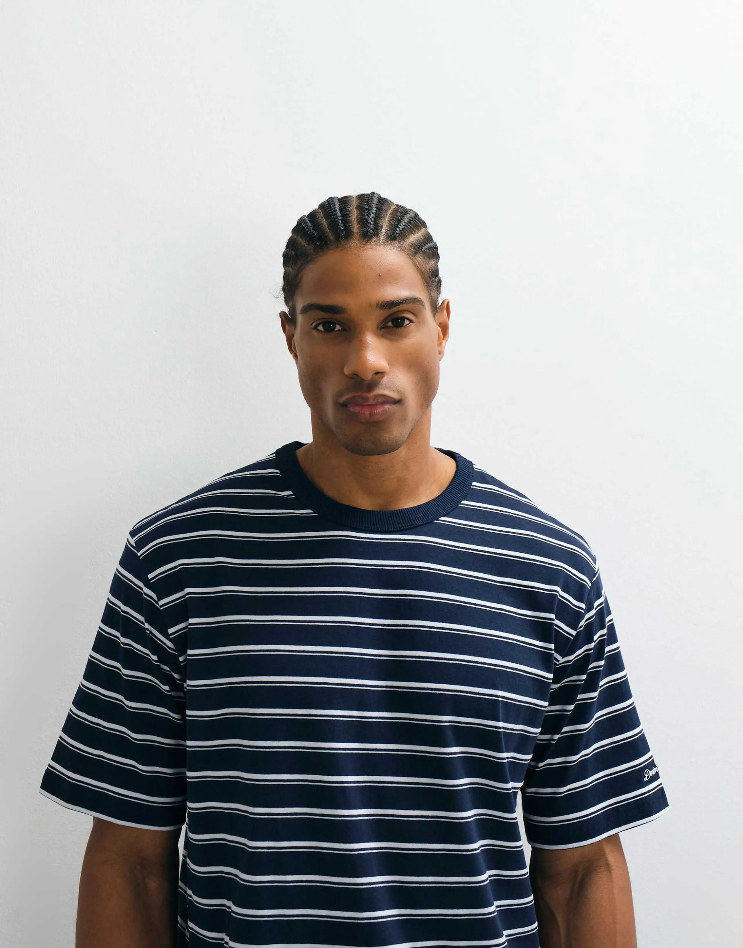 Jack & Jones T-shirt in navy and white stripes