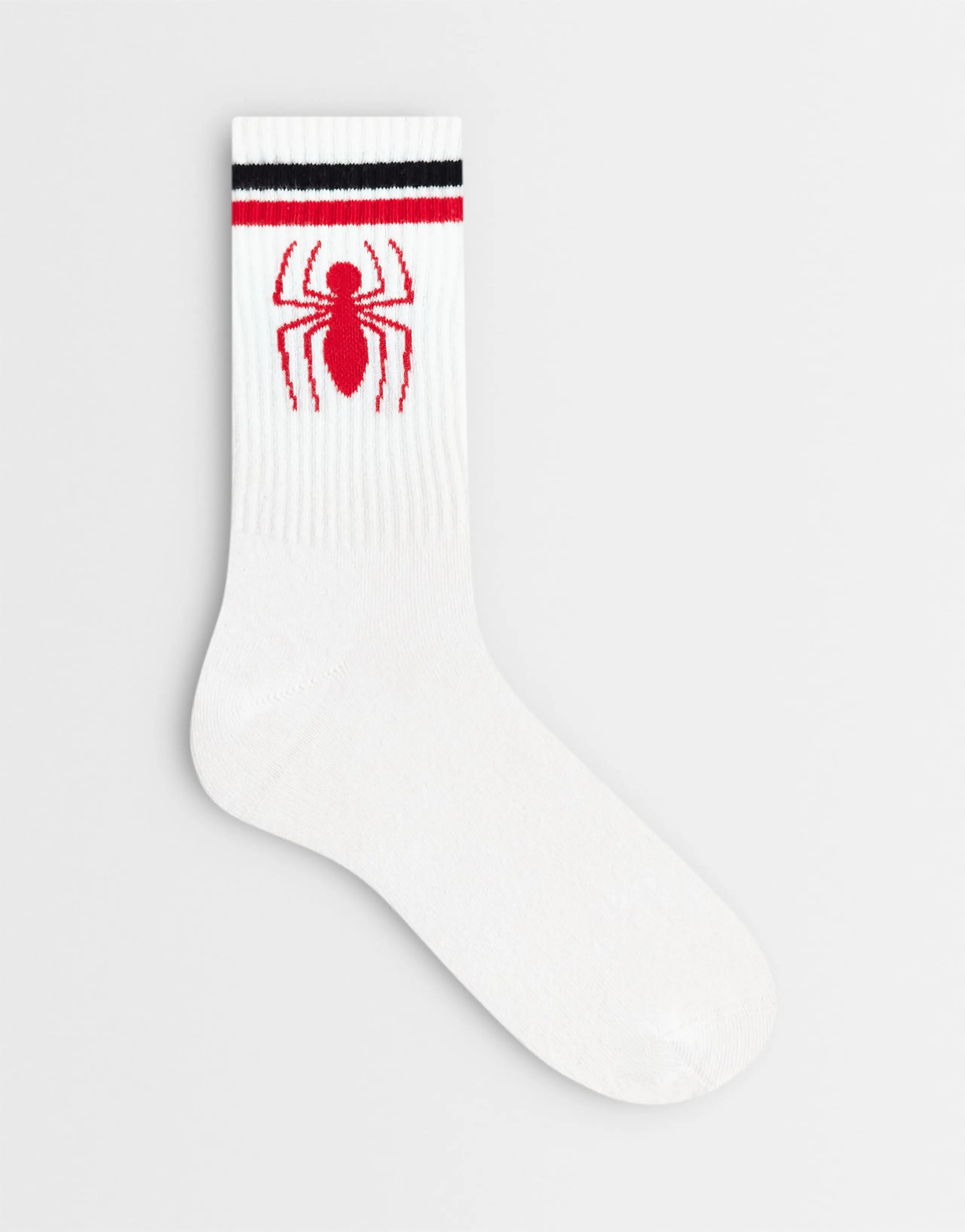 ASOS DESIGN socks with spider graphic in white