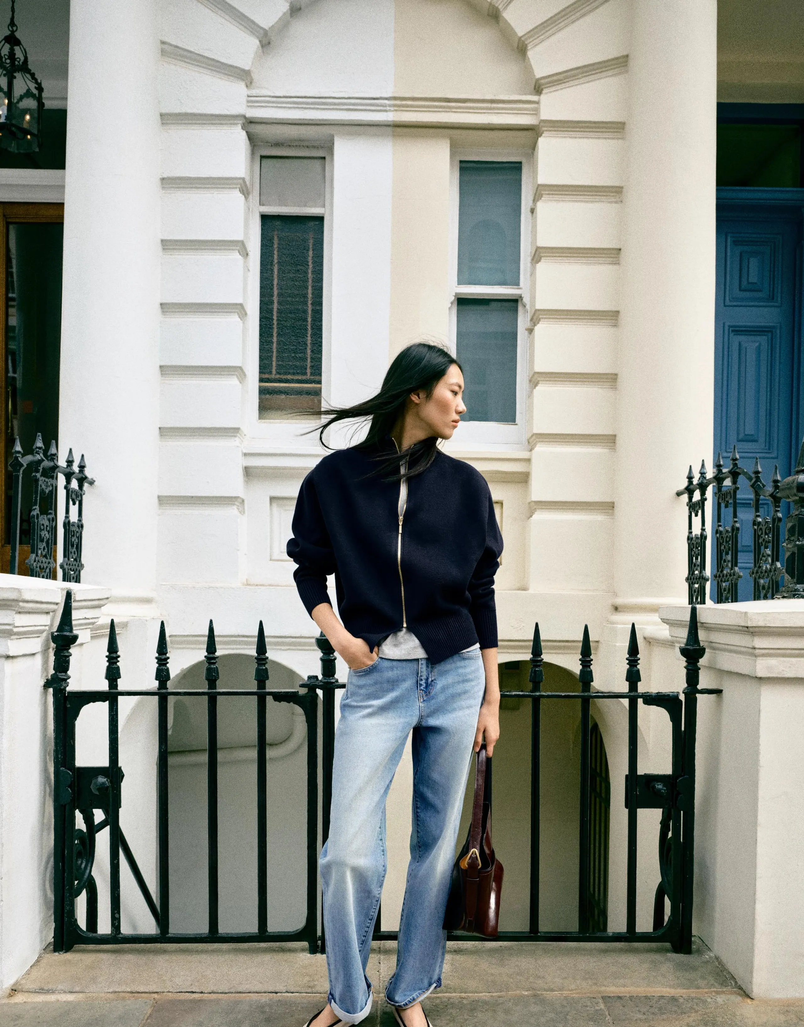 ASYMMETRIC POCKET SHOULDER BAG