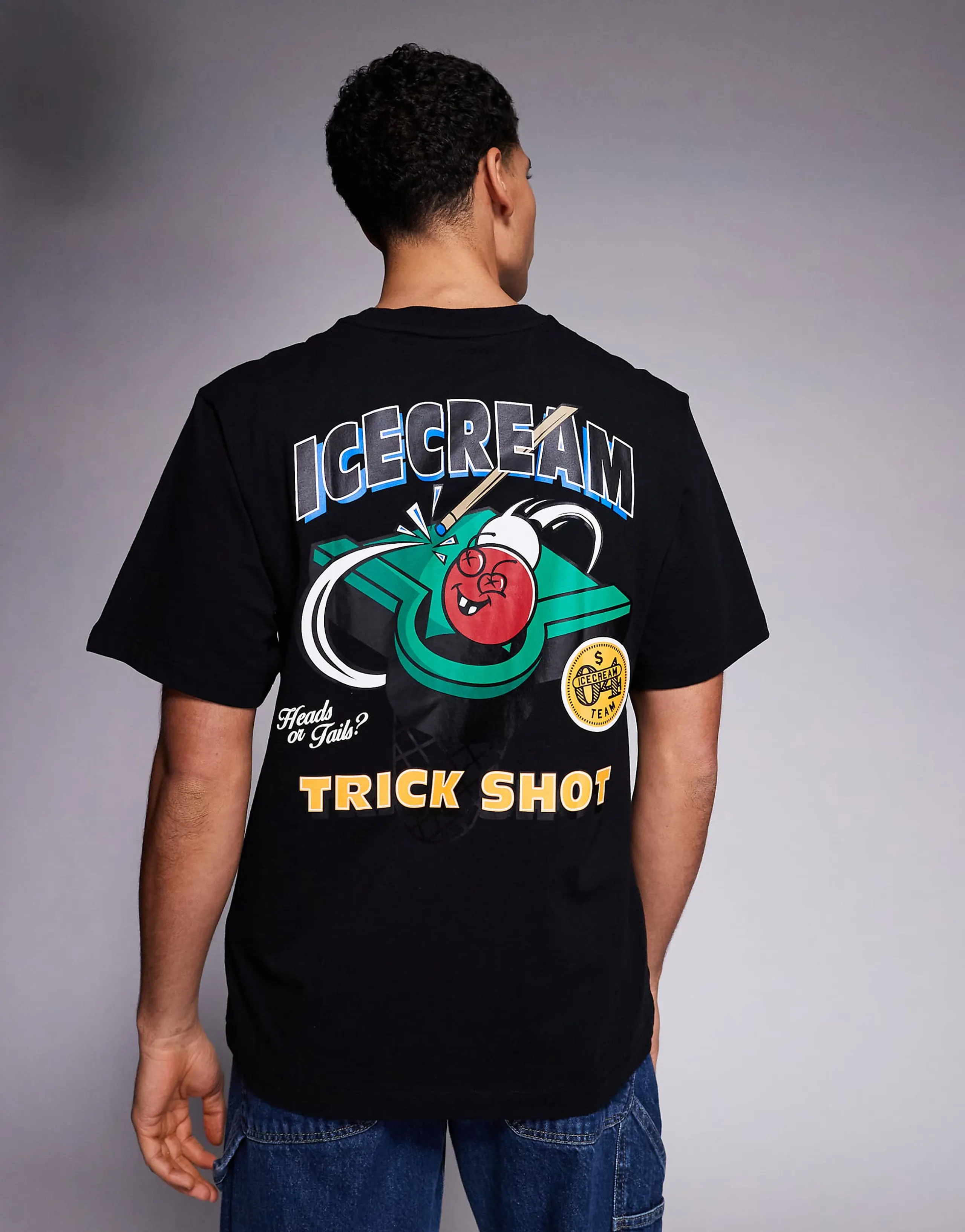 ICECREAM trick shot t-shirt in black