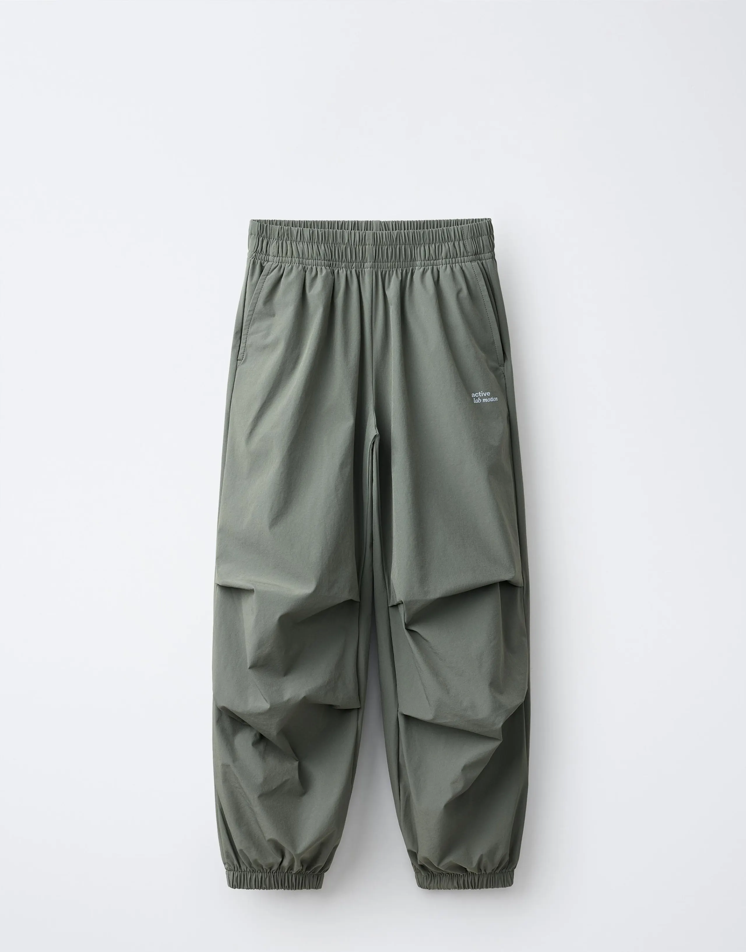SPORTY NYLON JOGGER TROUSERS