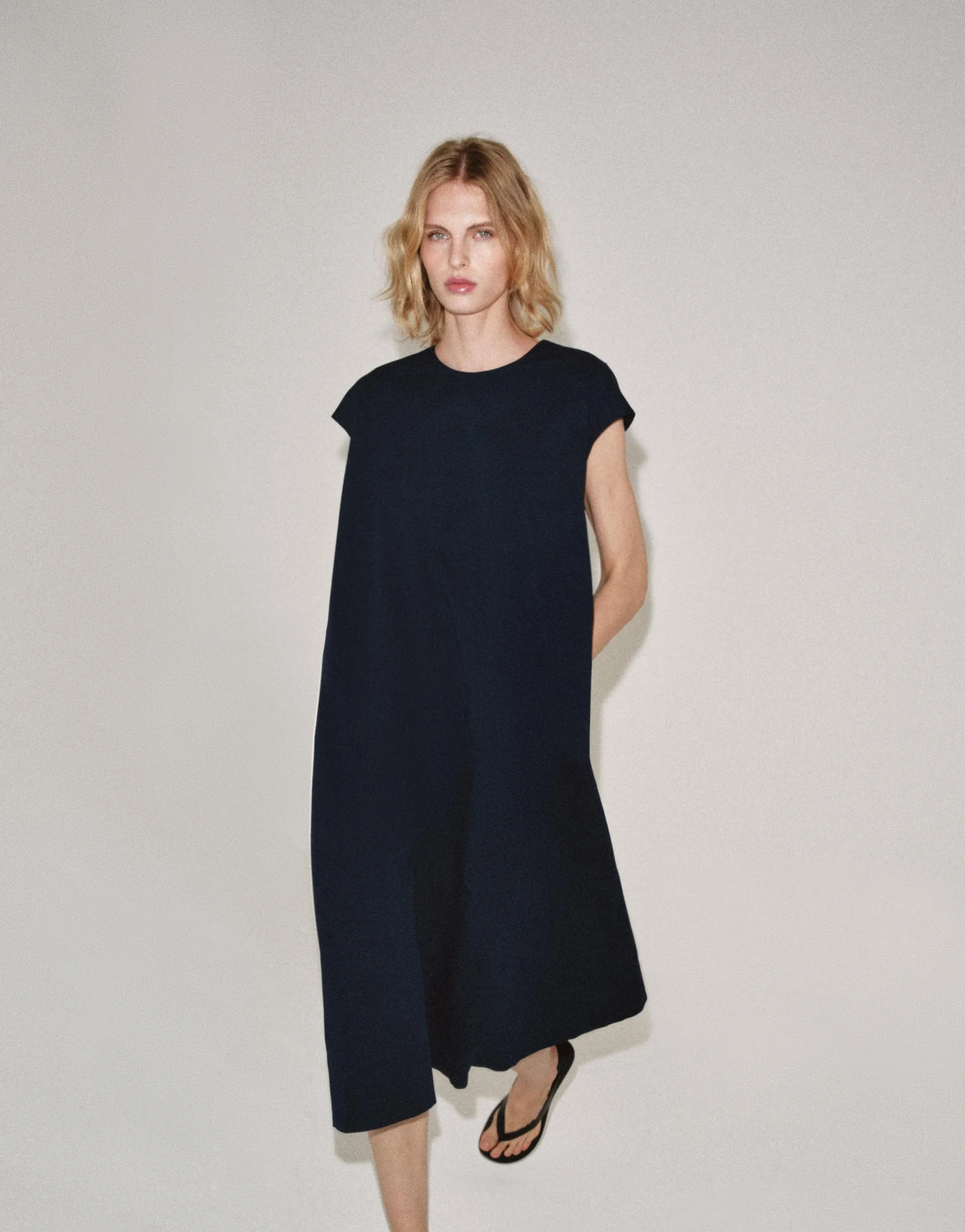 ZW COLLECTION POPLIN MIDI DRESS