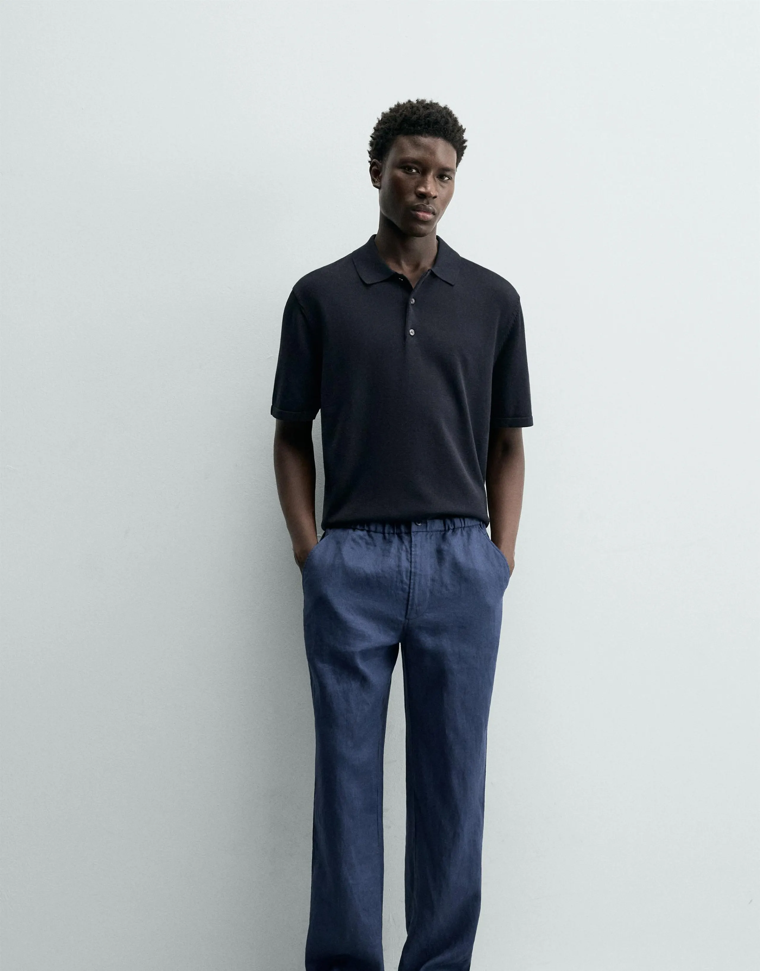 100% LINEN REGULAR FIT TROUSERS