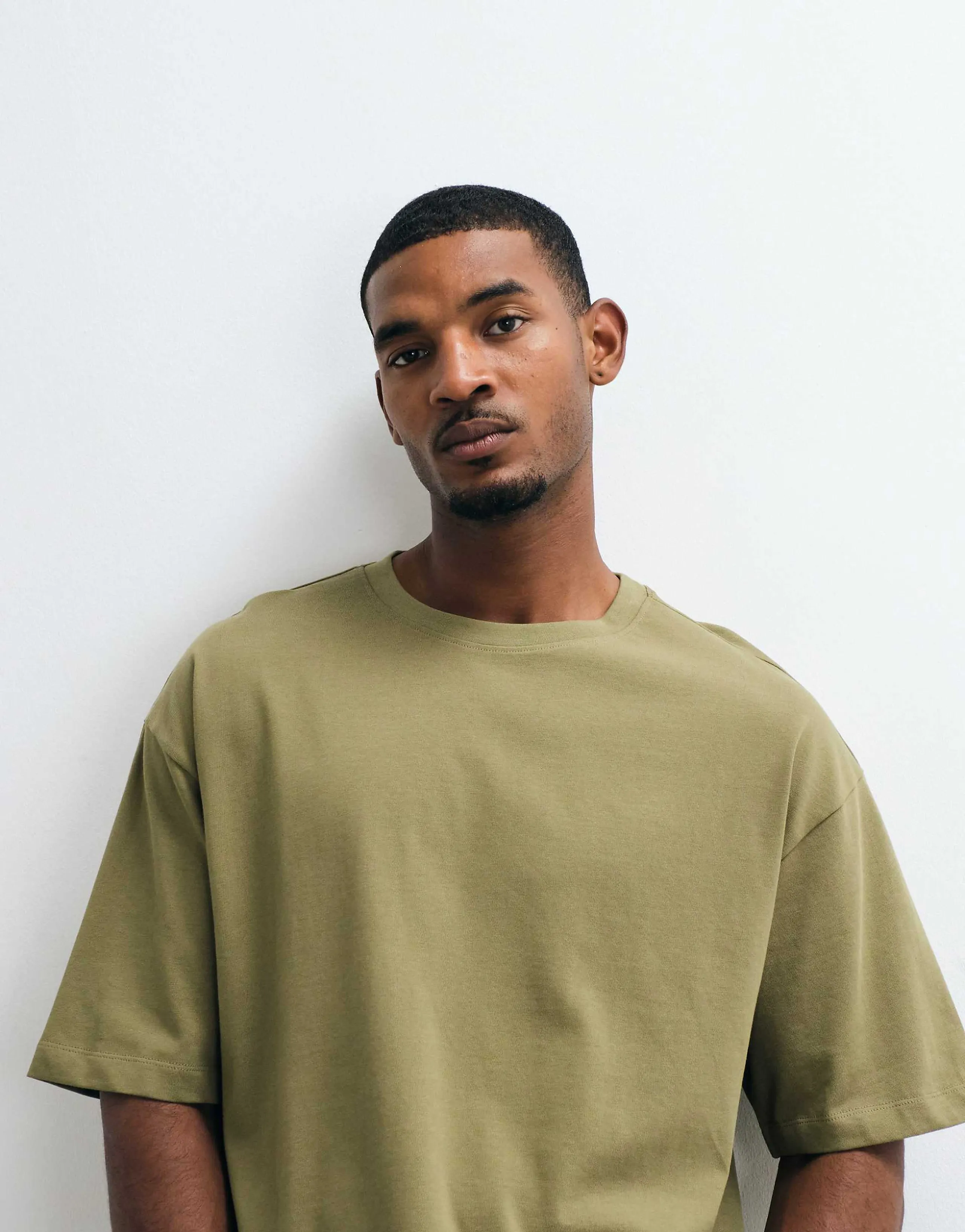 ASOS DESIGN heavyweight oversized boxy t-shirt in khaki green