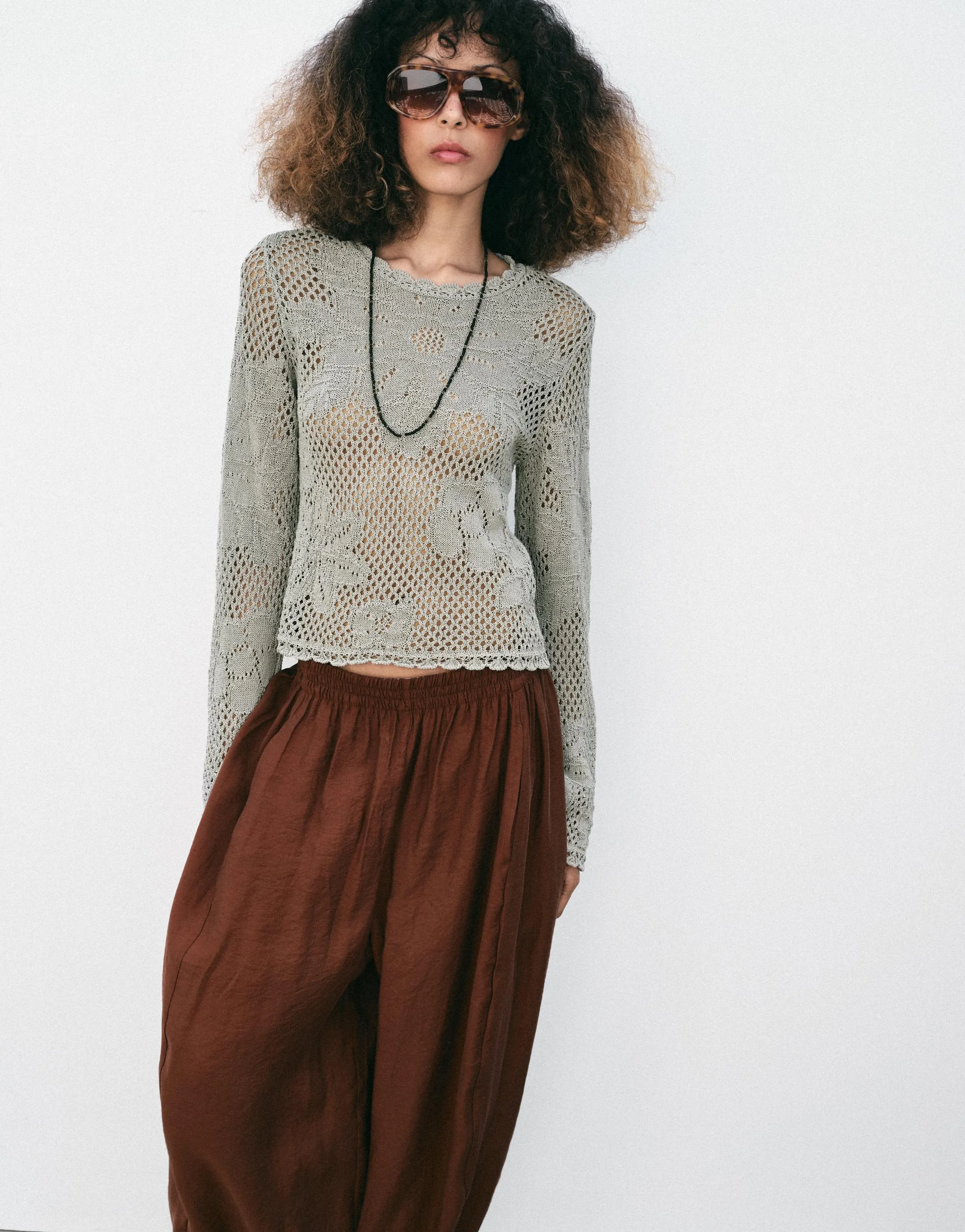 POINTELLE KNIT JUMPER