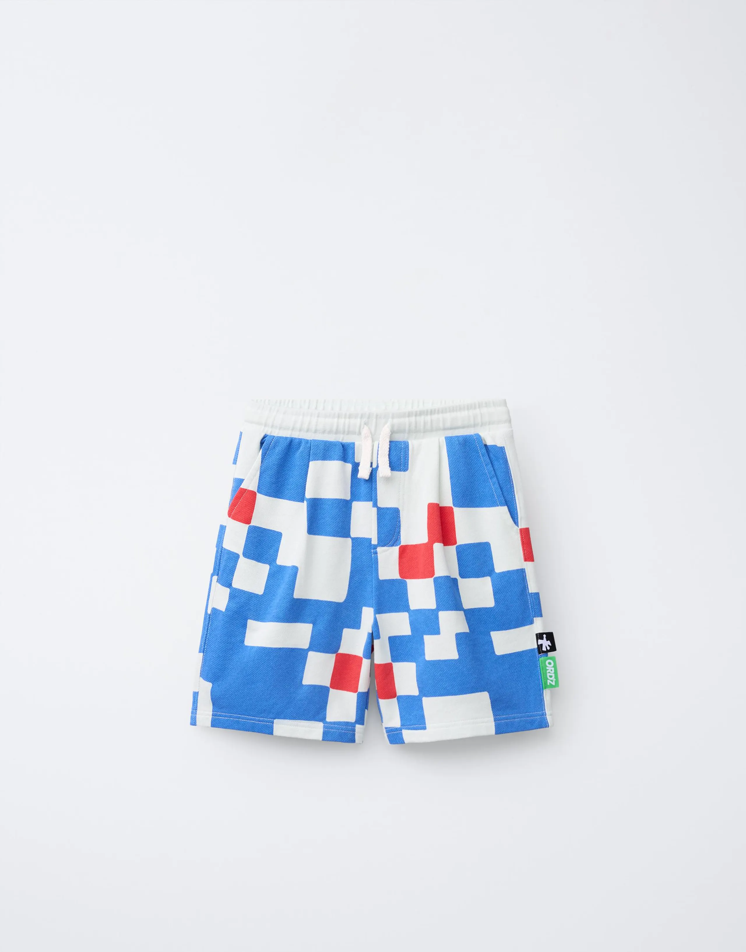 CHECK BERMUDA SHORTS WITH LOGO LABEL