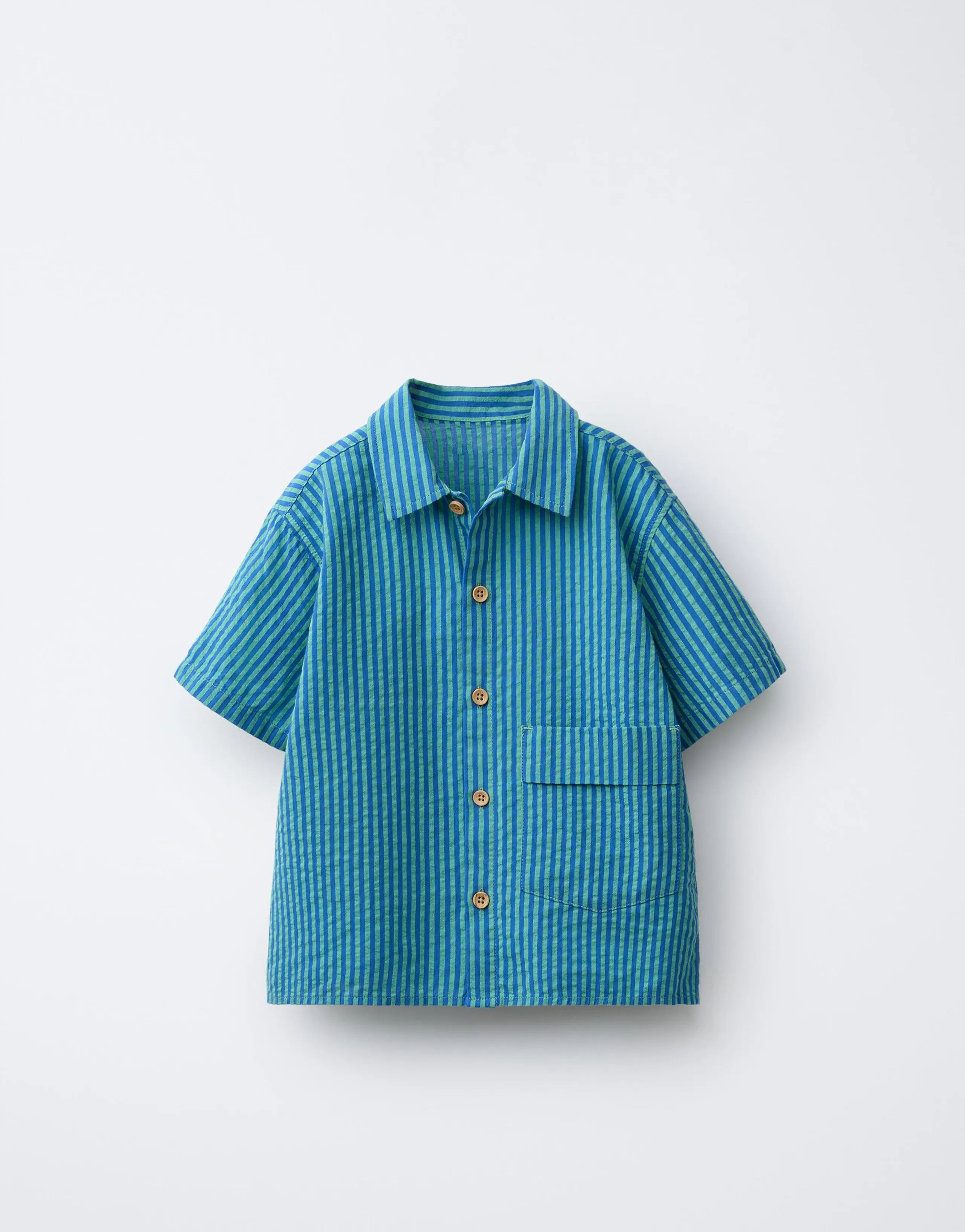 STRIPED SEERSUCKER SHIRT