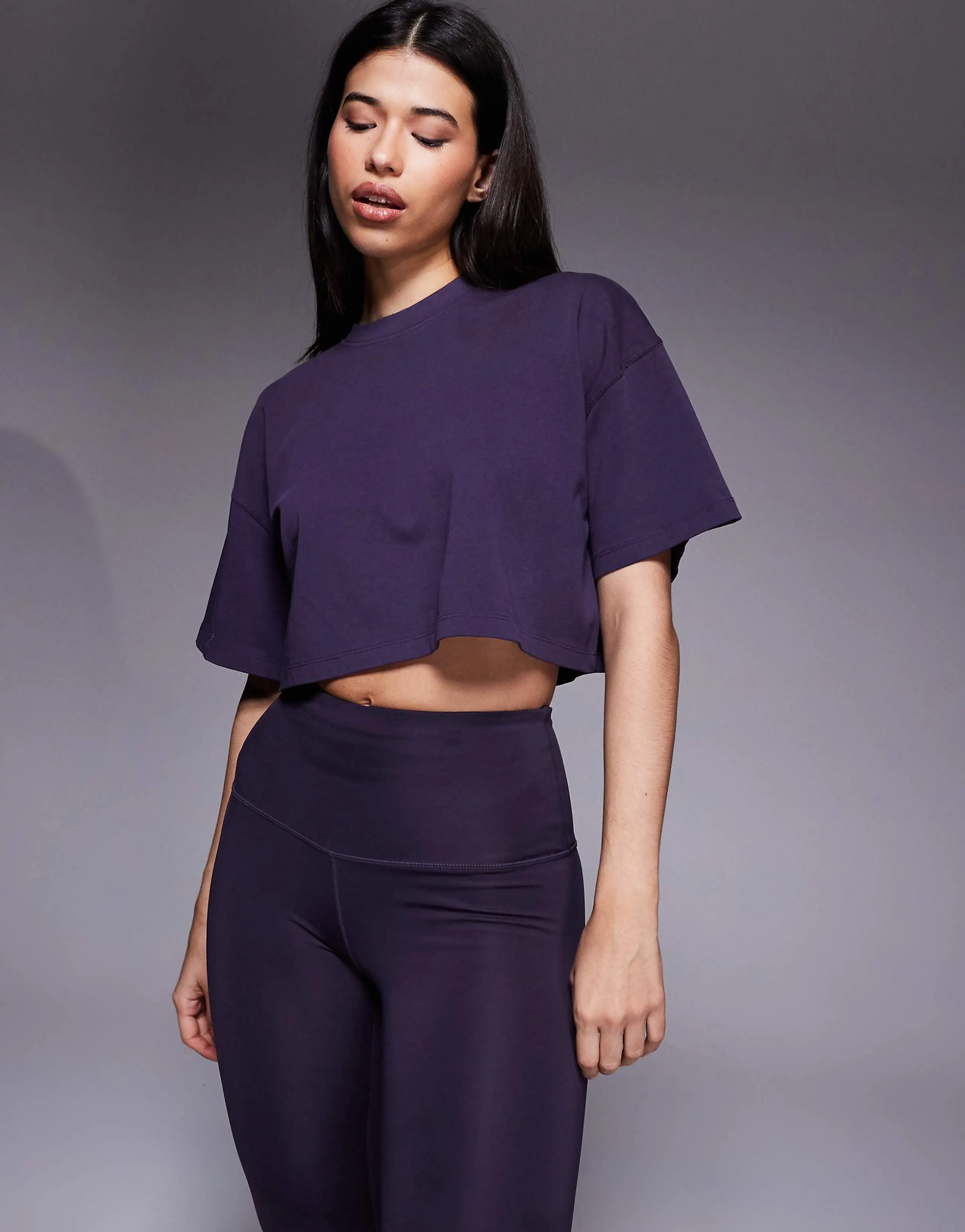 4505 Icon heavyweight cotton cropped T-shirt with quick dry finish in washed heather