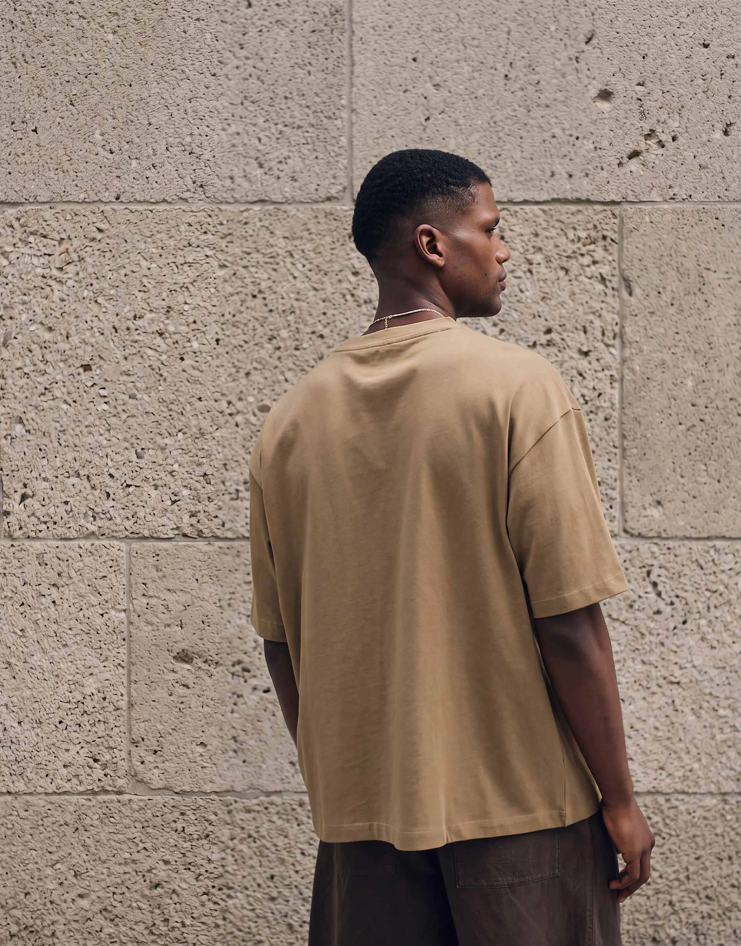 ASOS DESIGN heavyweight oversized t-shirt in brown