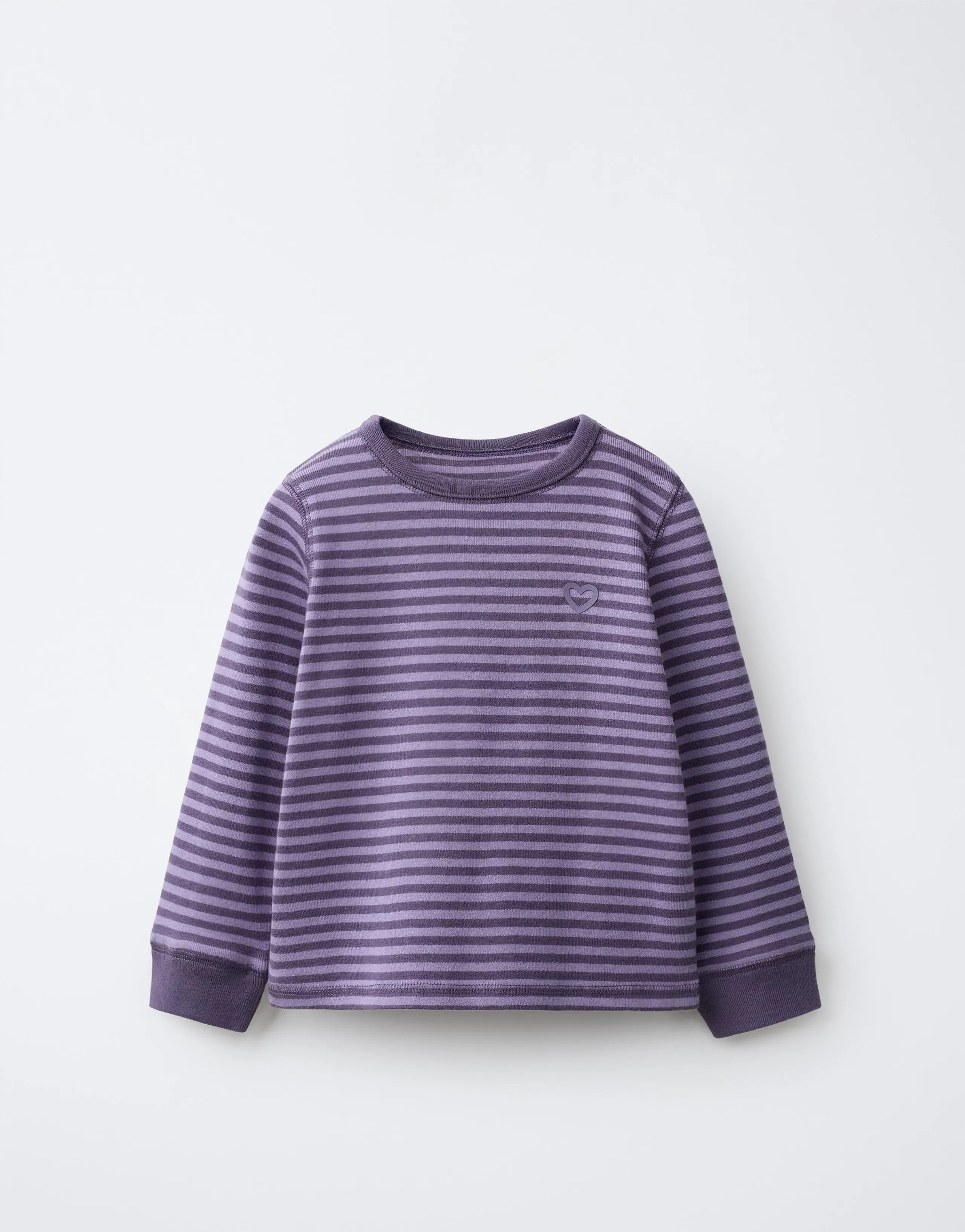 STRIPED HEART EMBROIDERY T-SHIRT