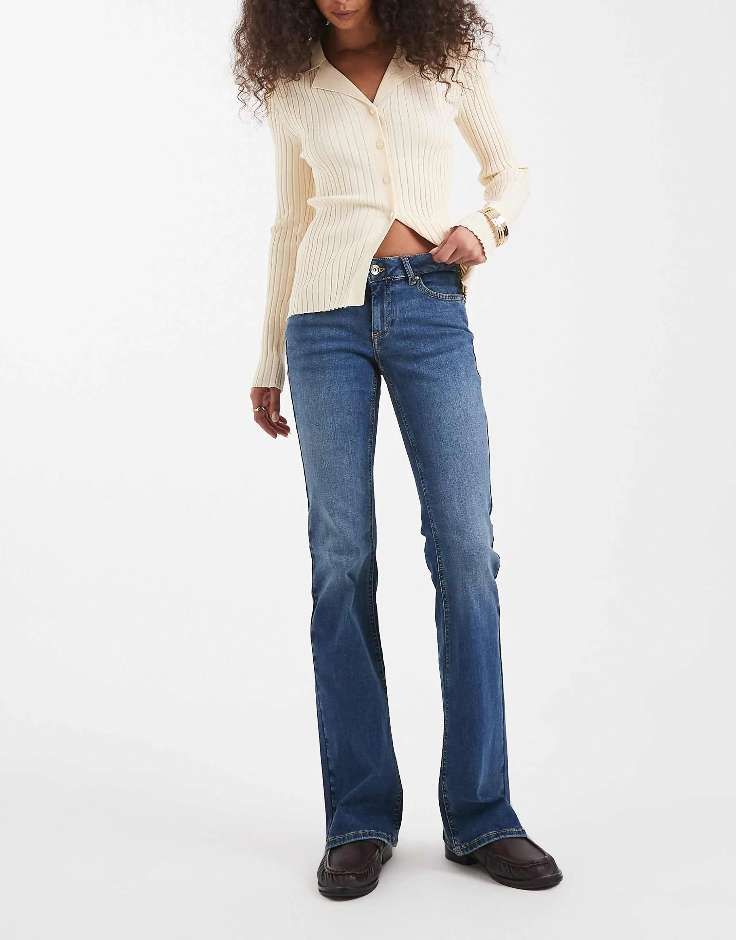 ONLY Blush flare jeans in dark wash