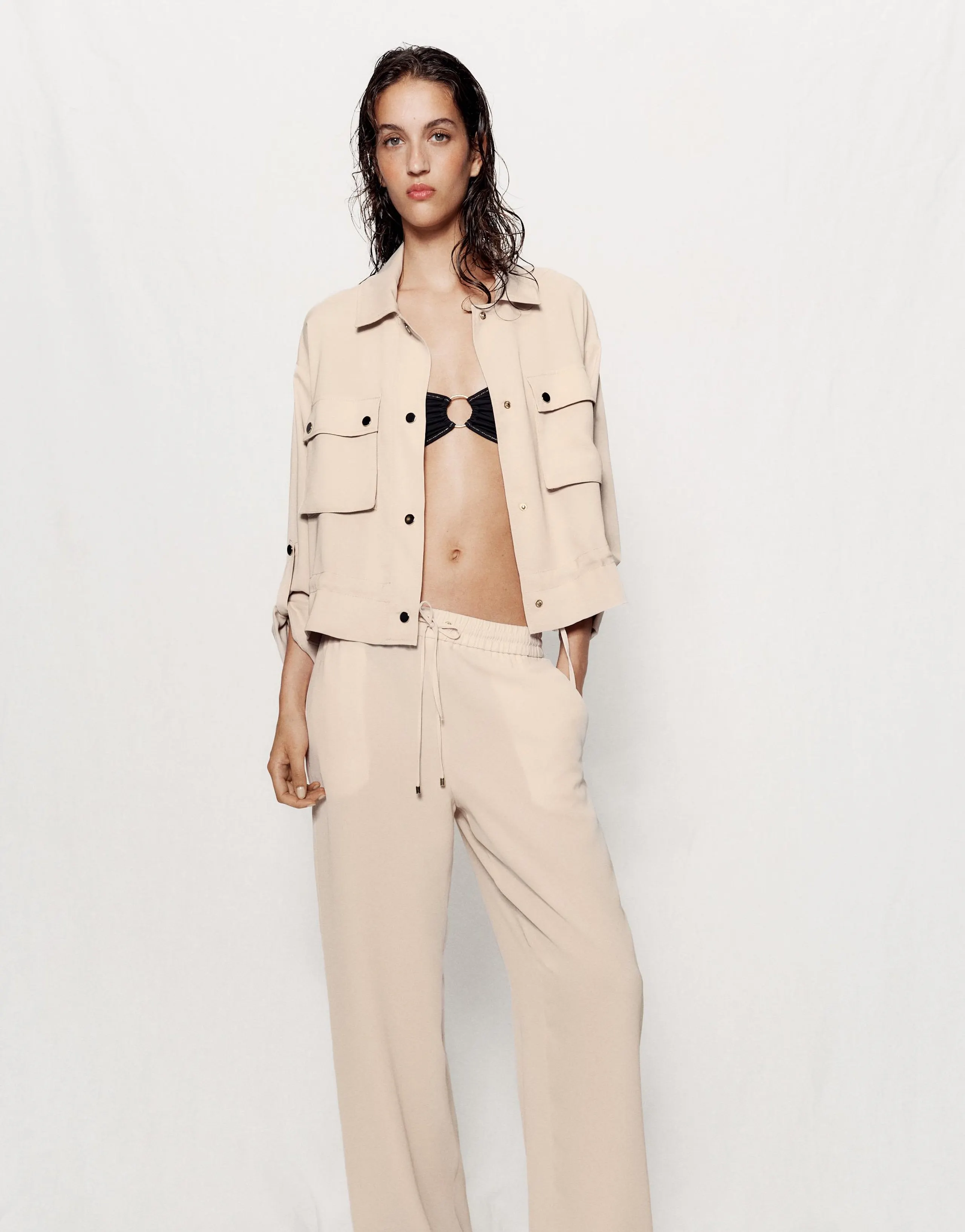 FLOWING TROUSERS WITH ELASTIC WAIST