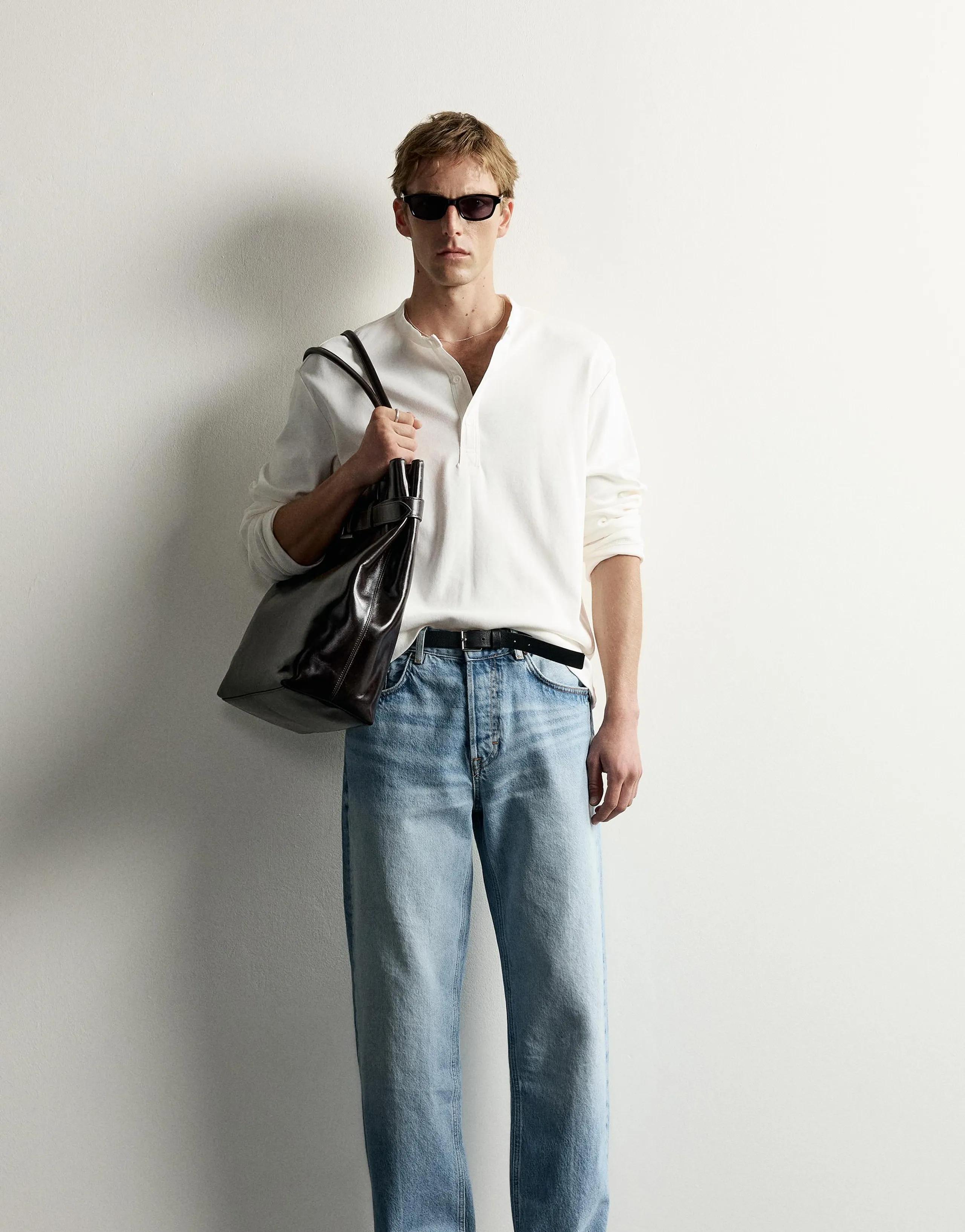 RELAXED FIT HENLEY T-SHIRT