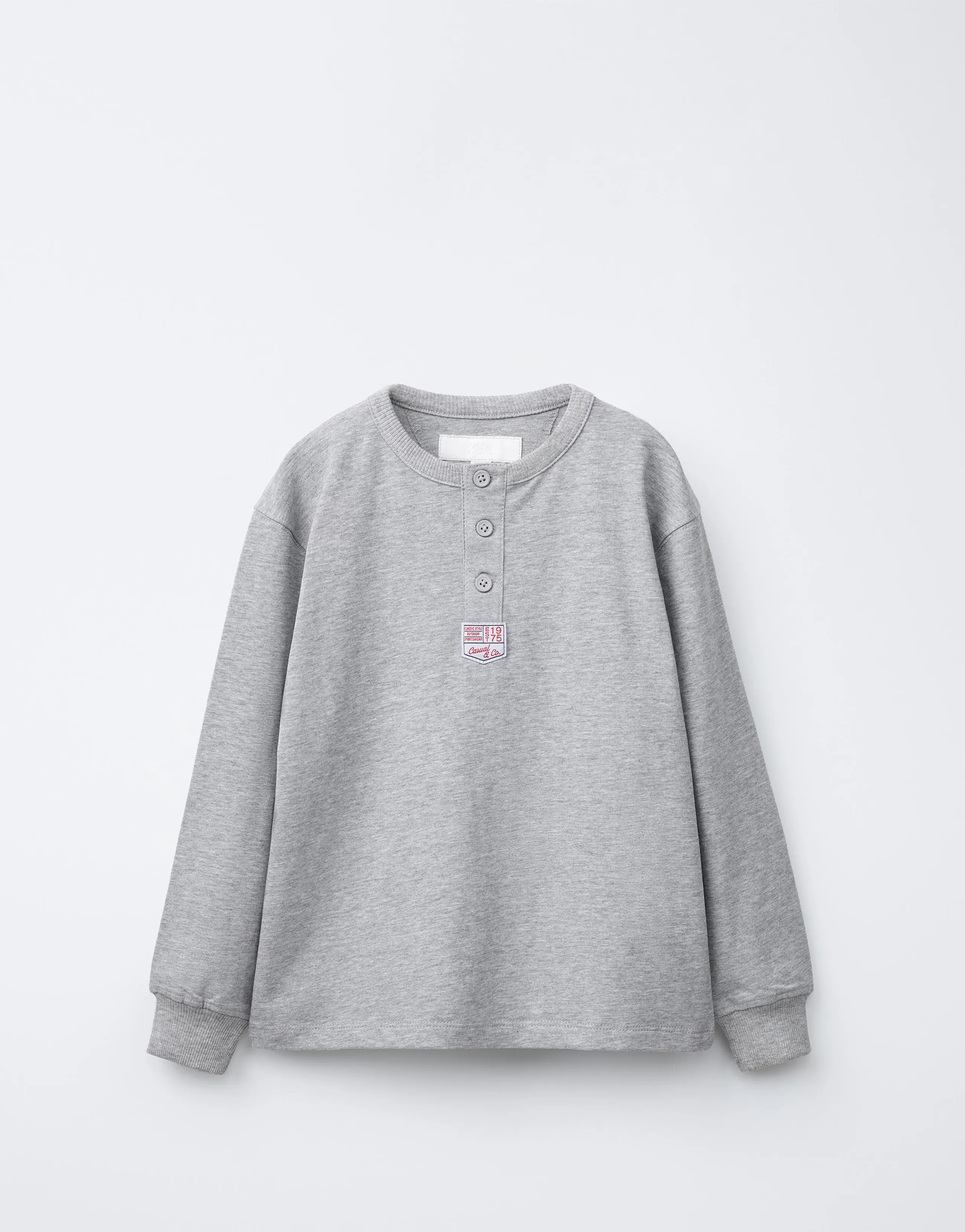 HENLEY T-SHIRT WITH LABEL