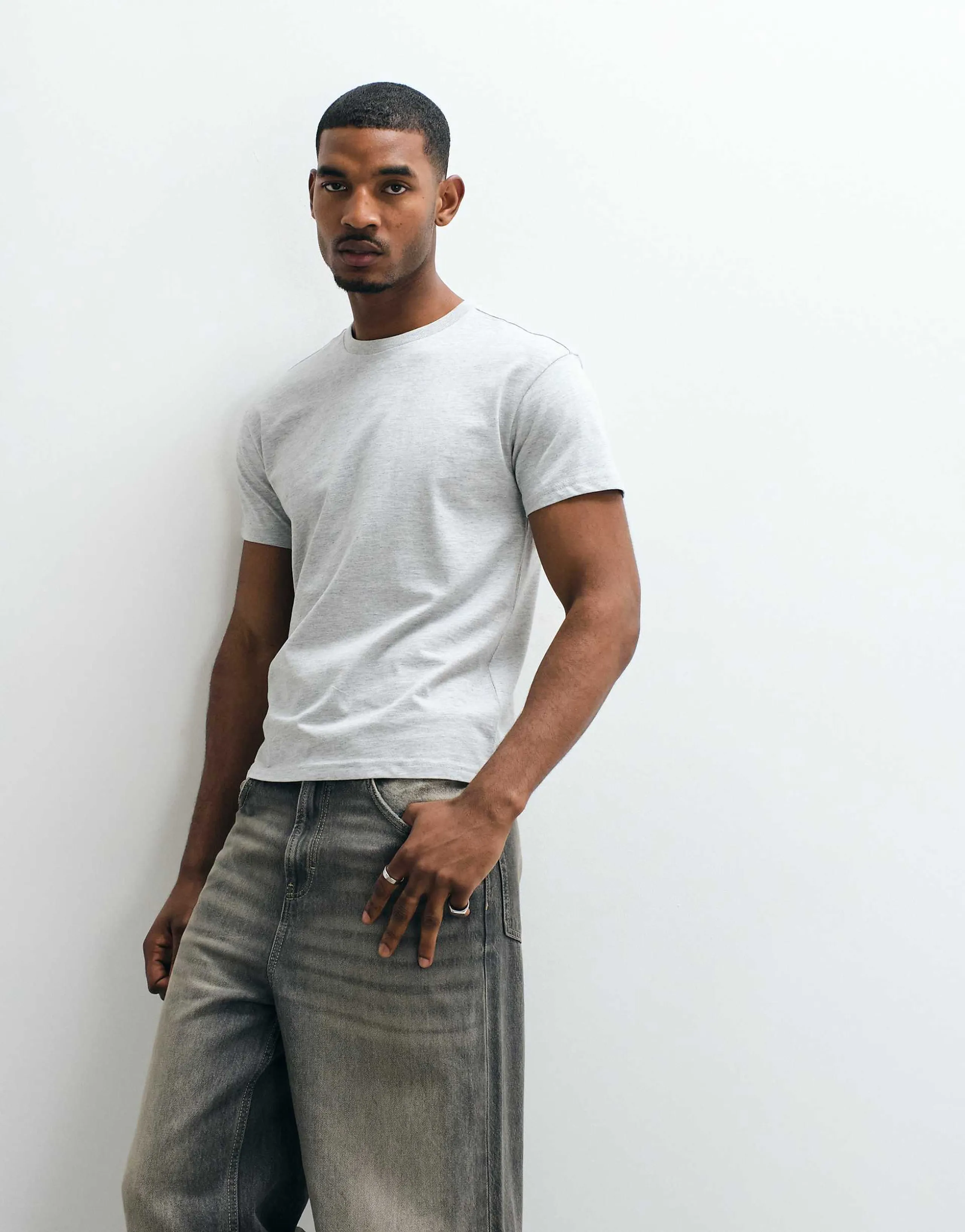 Cotton On slim fit t-shirt in heather gray