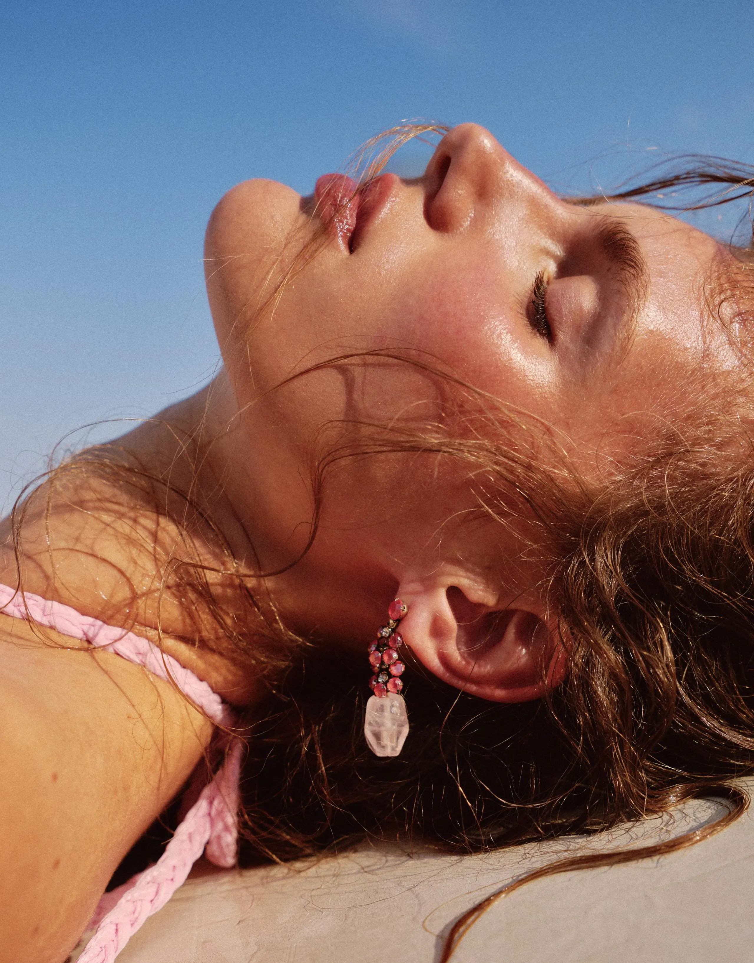 SHINY STONE EARRINGS