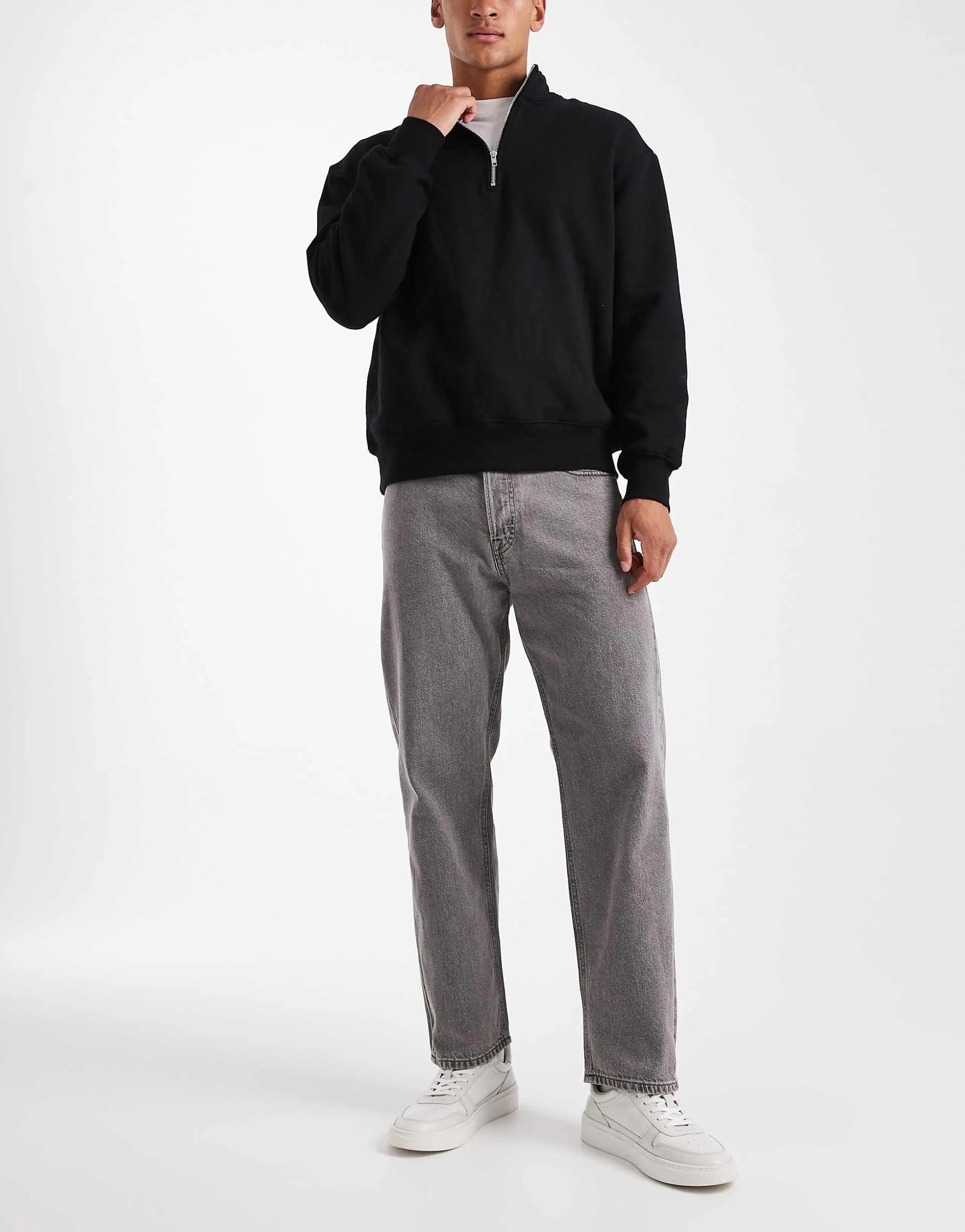 Jack & Jones Eddie baggy jeans in gray