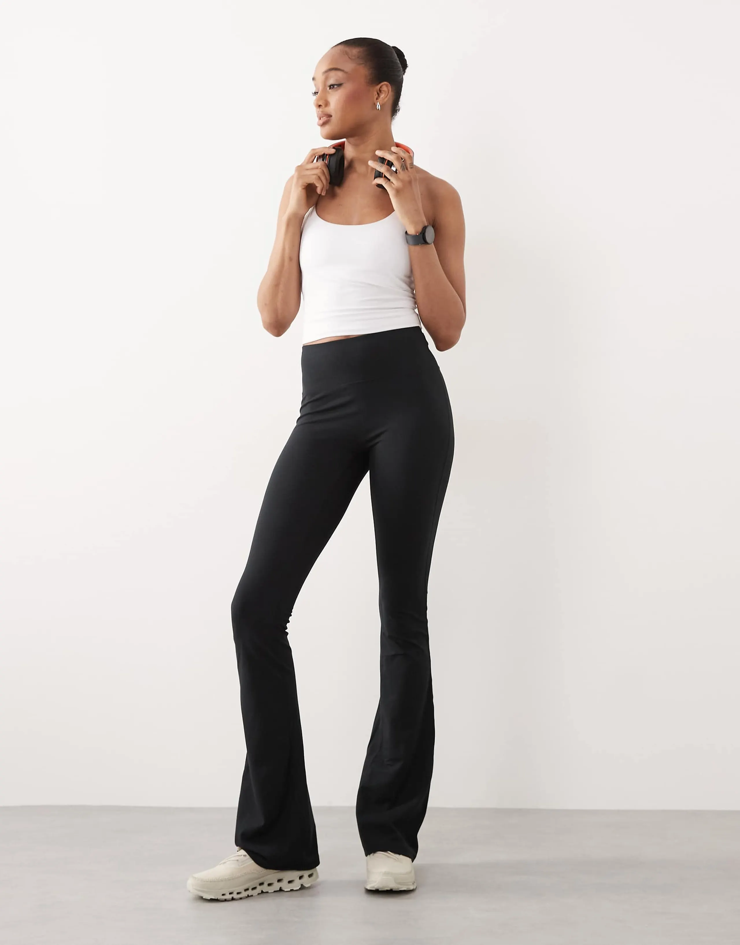 4505 Tall Icon soft touch high waist slim kick yoga leggings in black