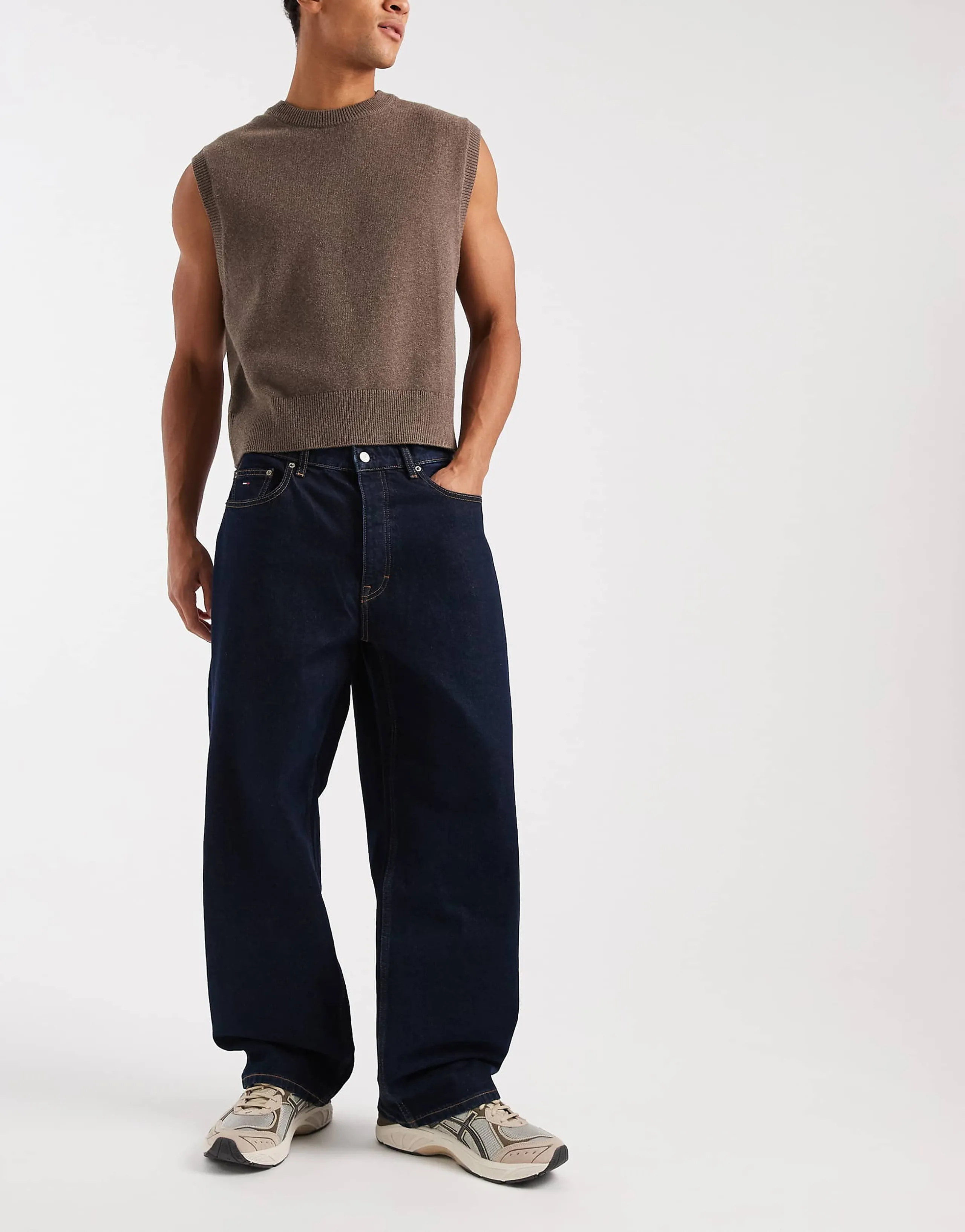 Tommy Jeans Theo baggy jeans in dark wash blue