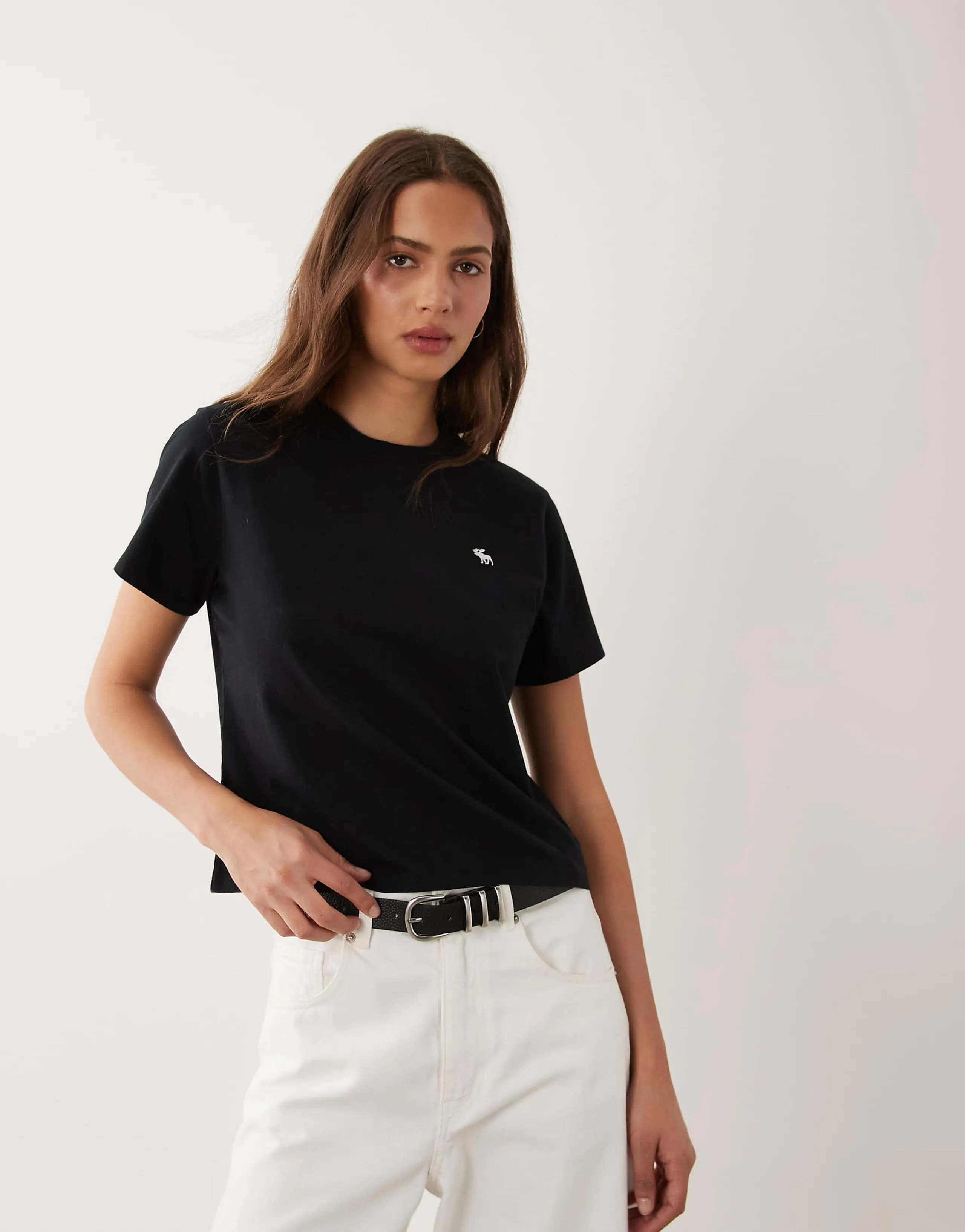 Abercrombie & Fitch icon logo everyday T-shirt in black