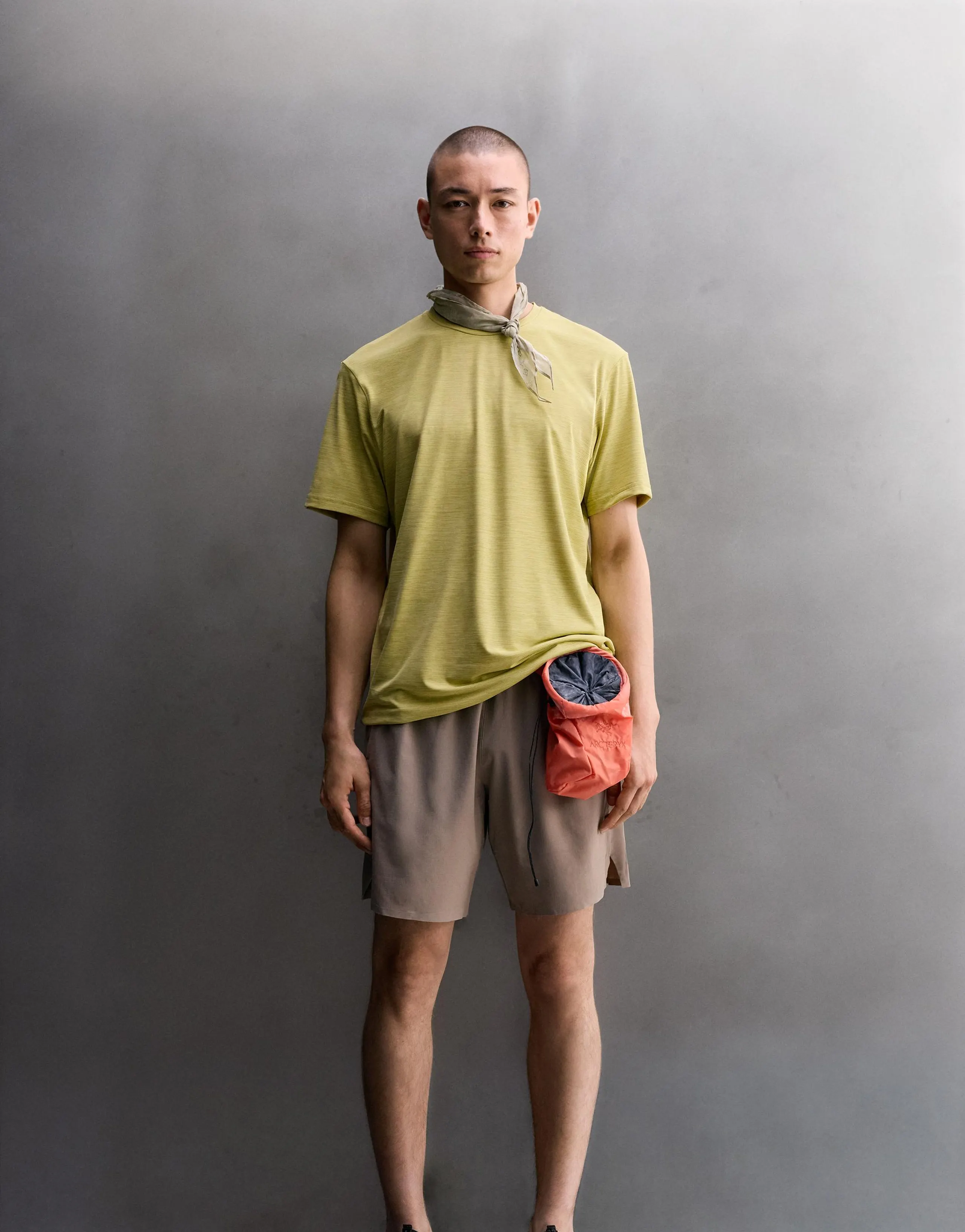 STRIPED TECHNICAL JACQUARD T-SHIRT