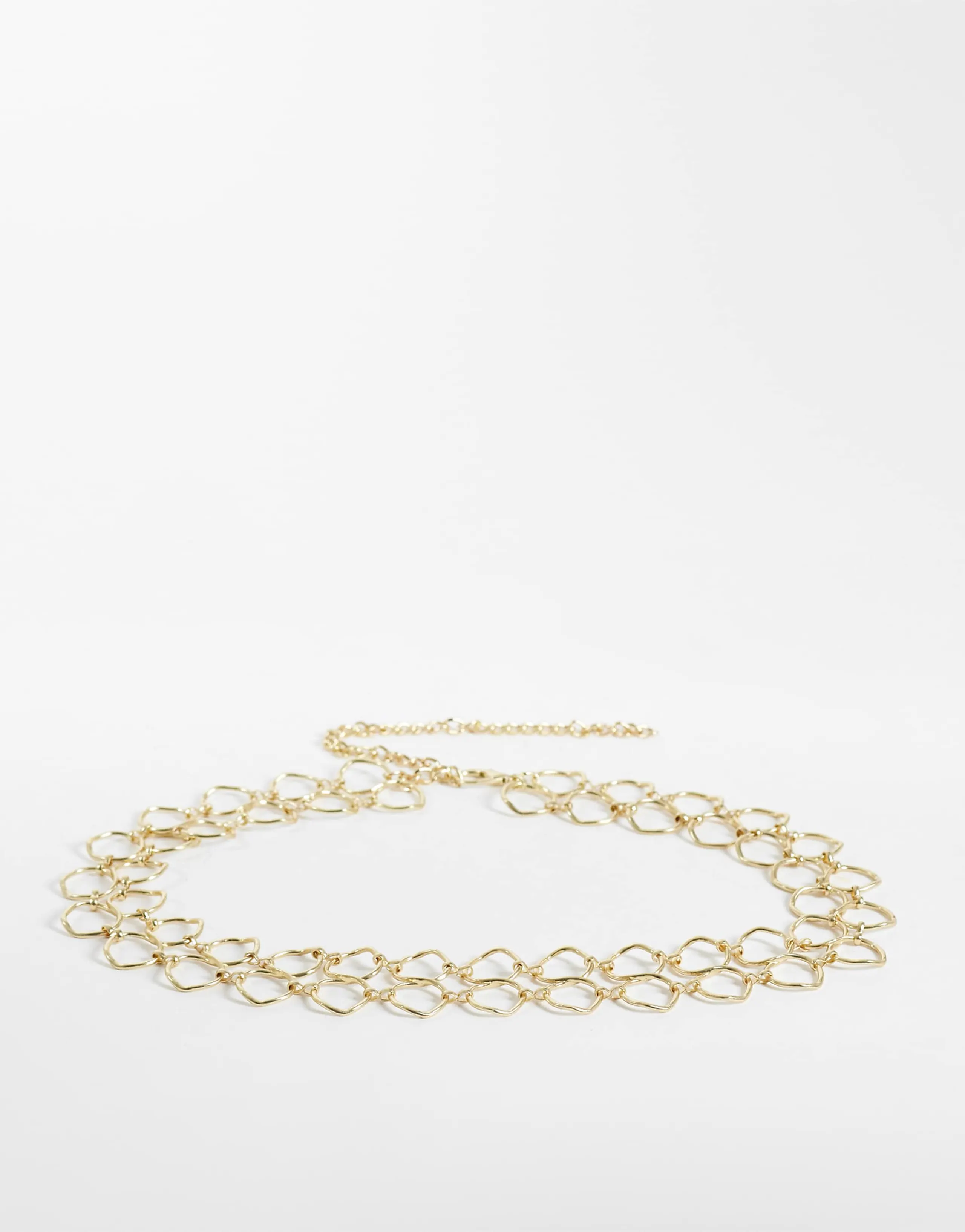 Mango hoop chain belt in gold tone