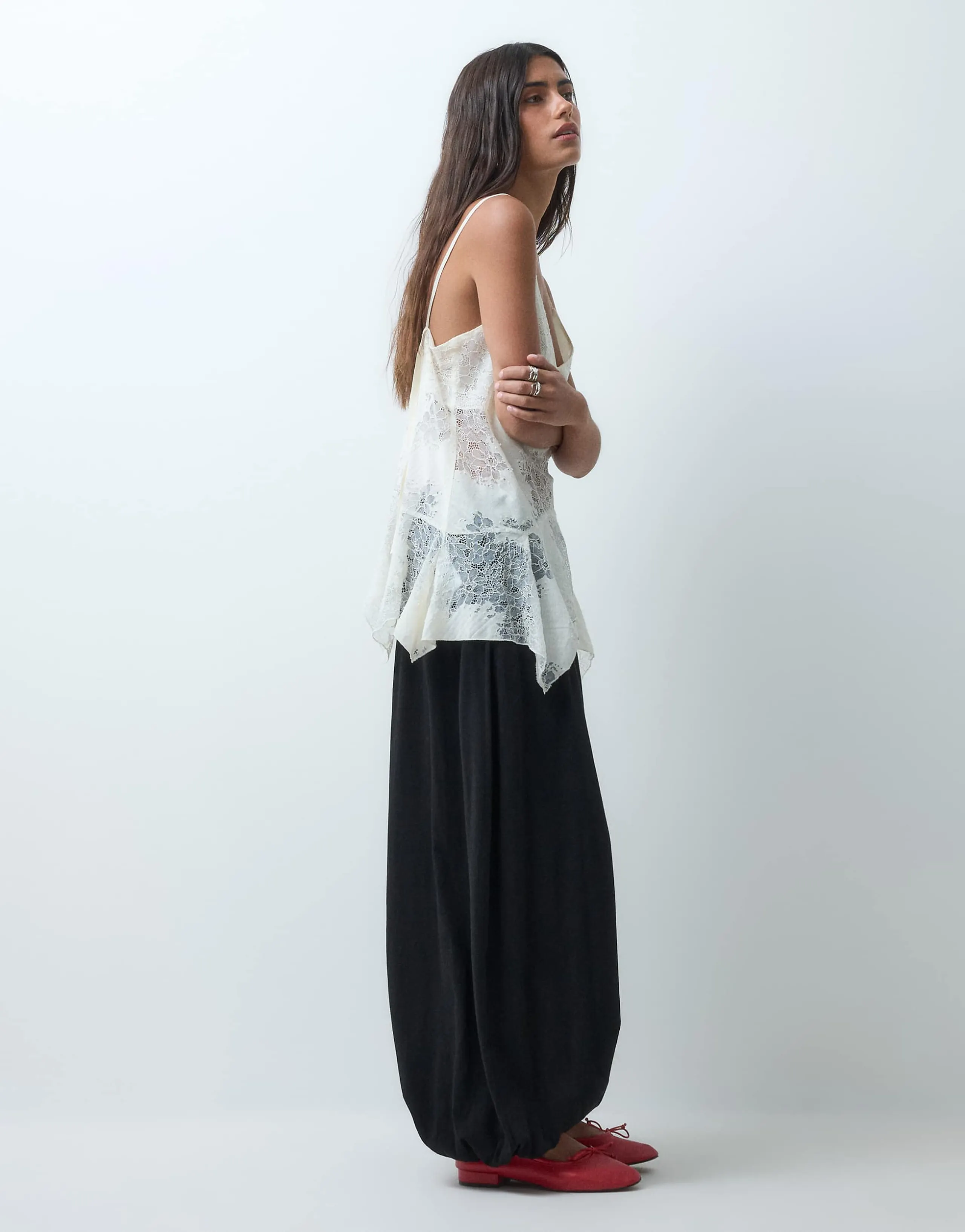 Miss Selfridge balloon pants in black