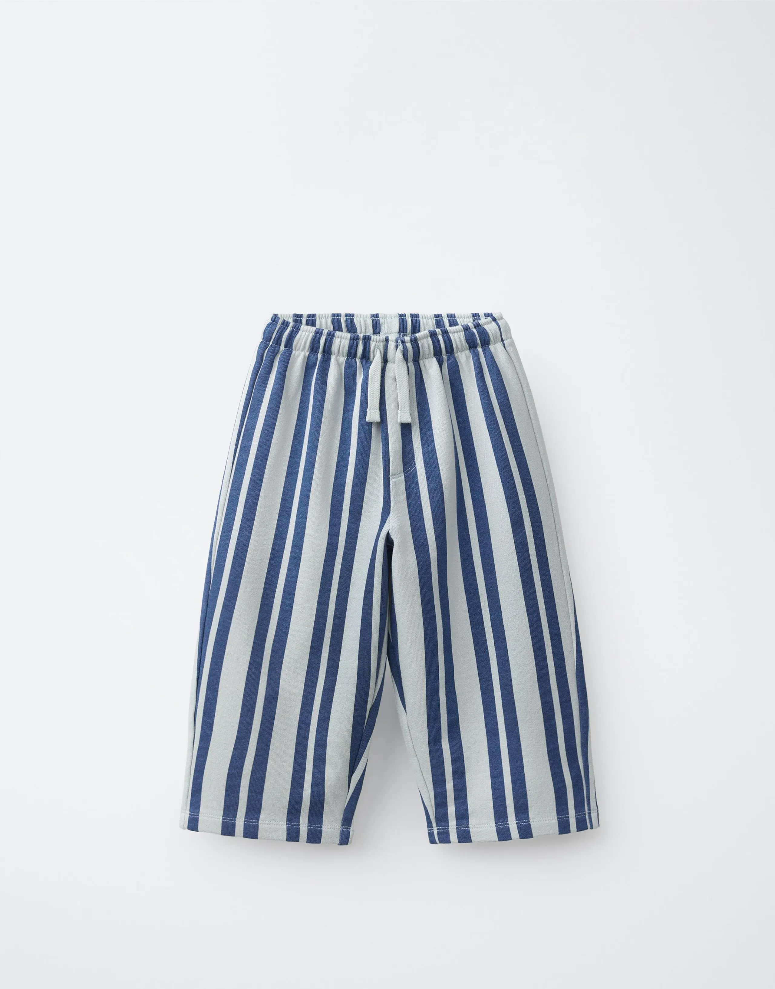 STRIPED BAGGY PLUSH TROUSERS