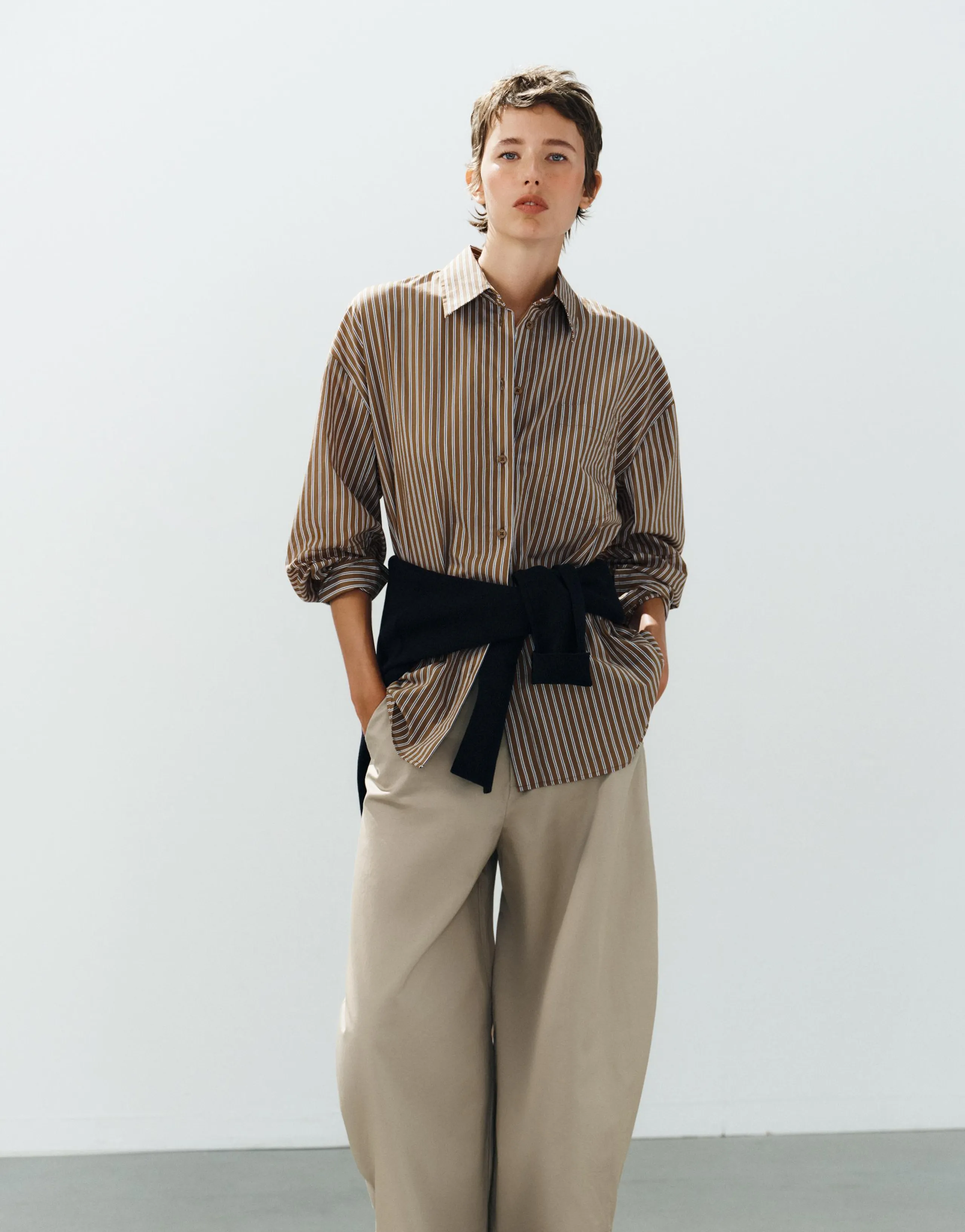 OVERSIZE STRIPED POCKET SHIRT