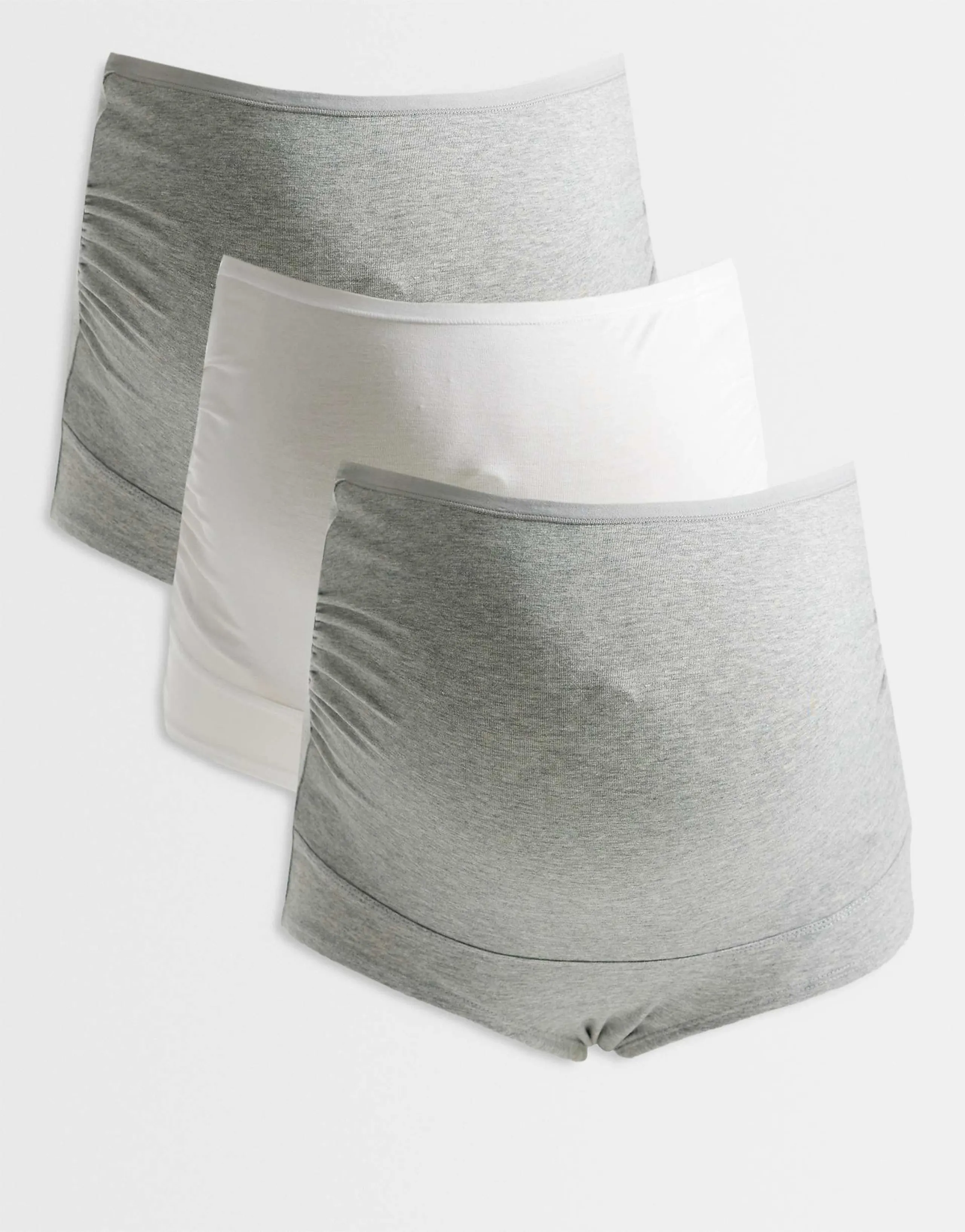 Lindex MOM 3 pack maternity briefs in gray and white