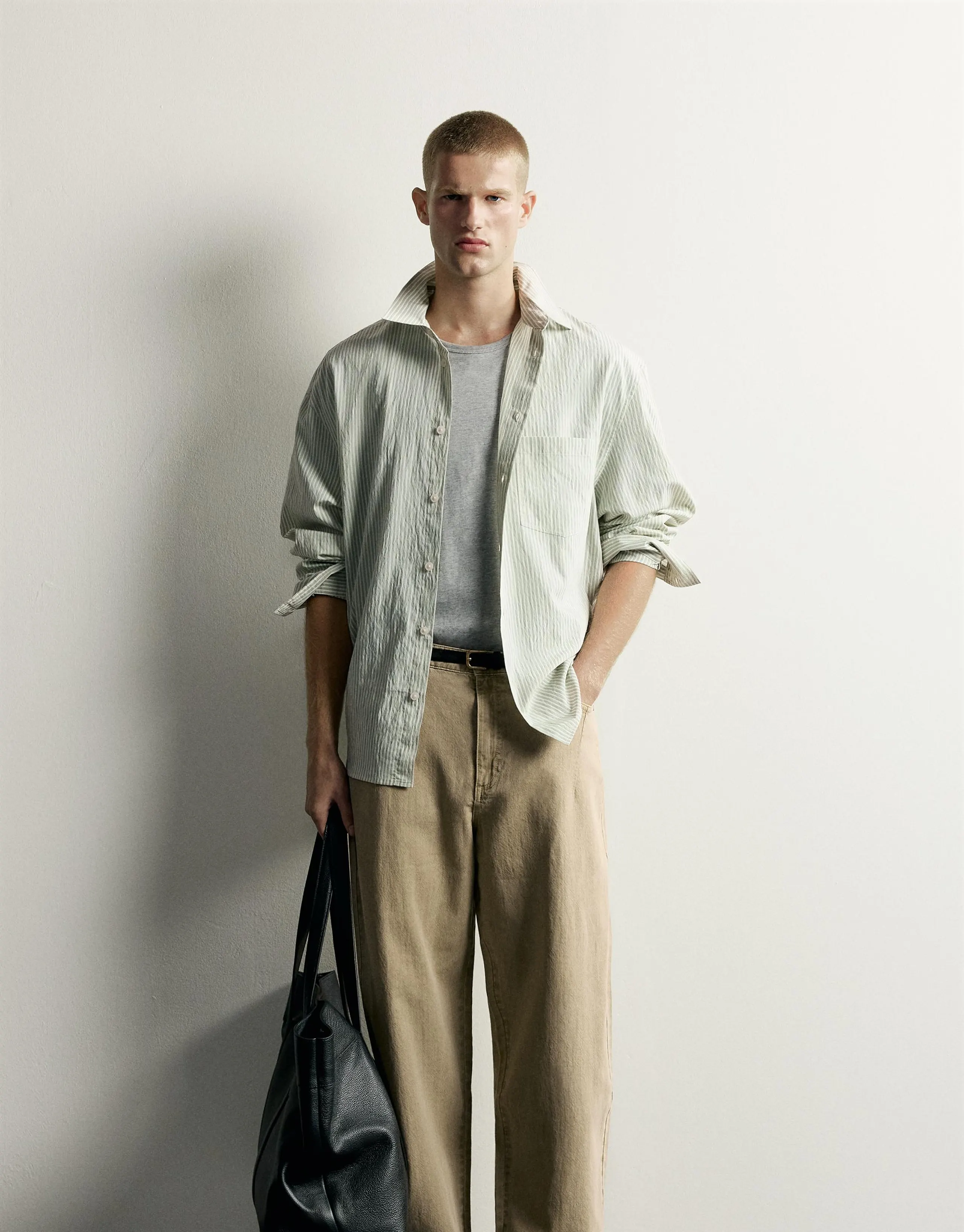 COTTON-LINEN WASHED TROUSERS