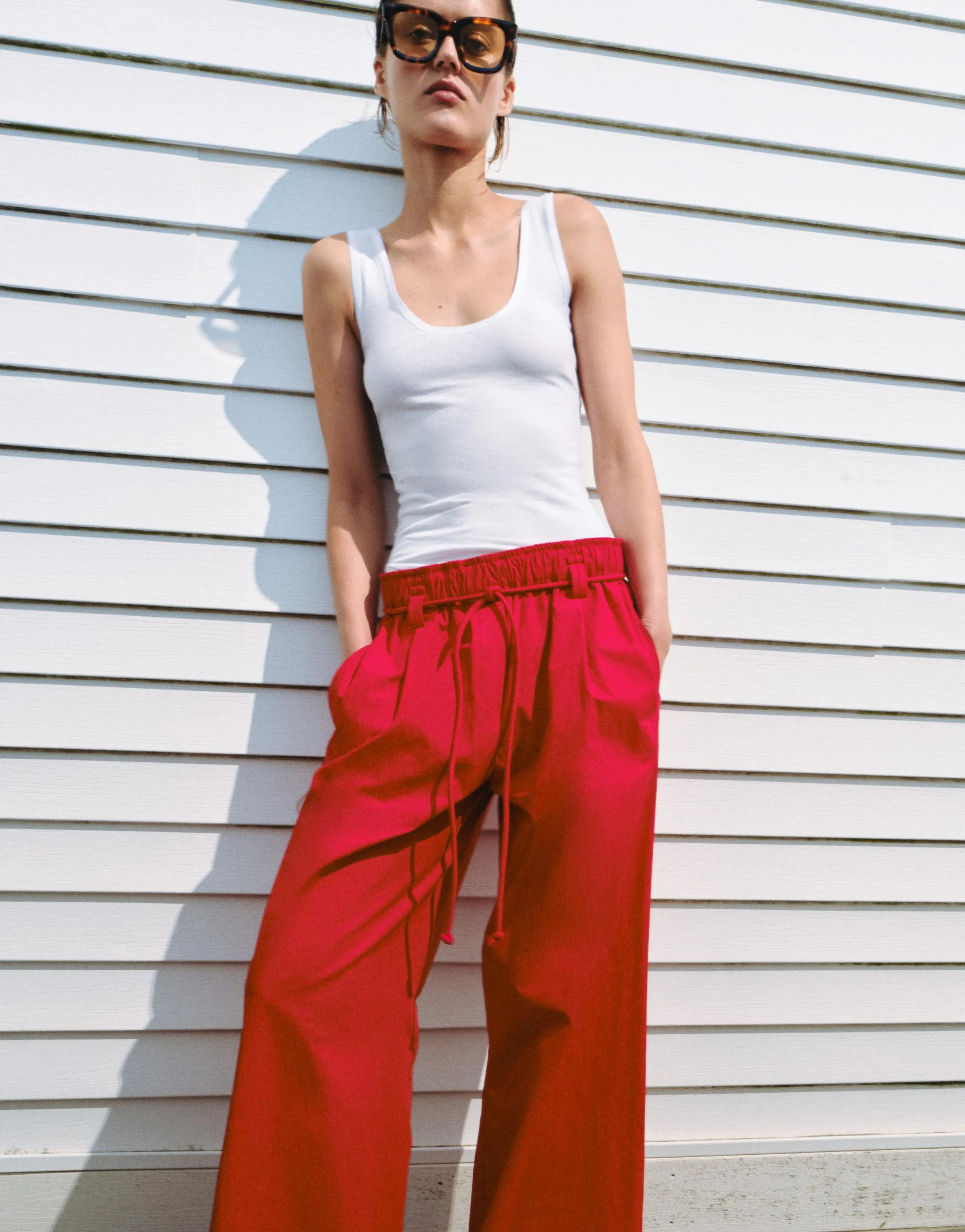 ZW COLLECTION POPLIN TROUSERS